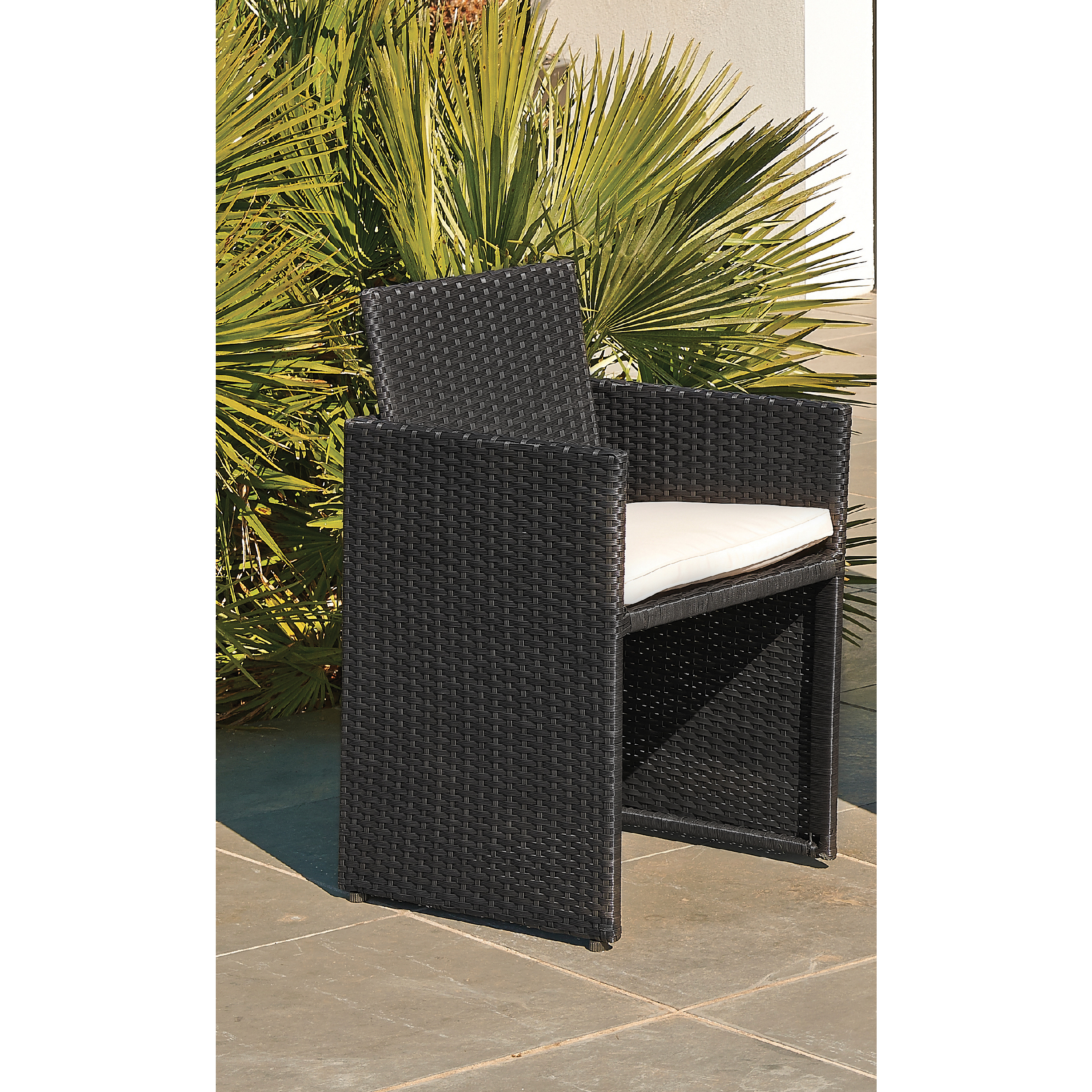 Voir la diapositive 5 : DCB GARDEN Salon de jardin encastrable - 8 places - PVC - Noir