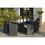 Voir la diapositive 6 : DCB GARDEN Salon de jardin encastrable - 8 places - PVC - Noir