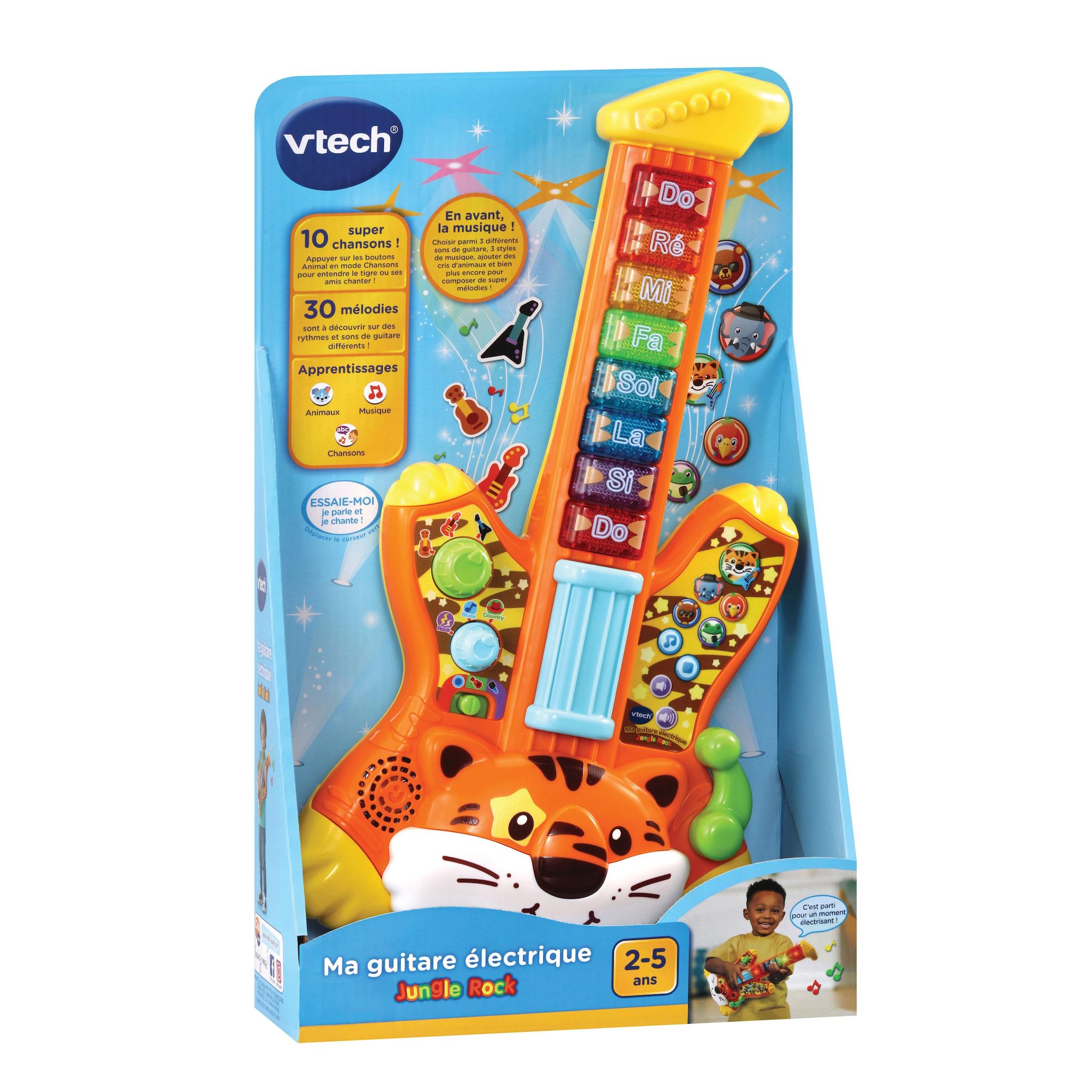 Voir la diapositive 2 : VTECH Jungle Rock Guitare électrique Tigre