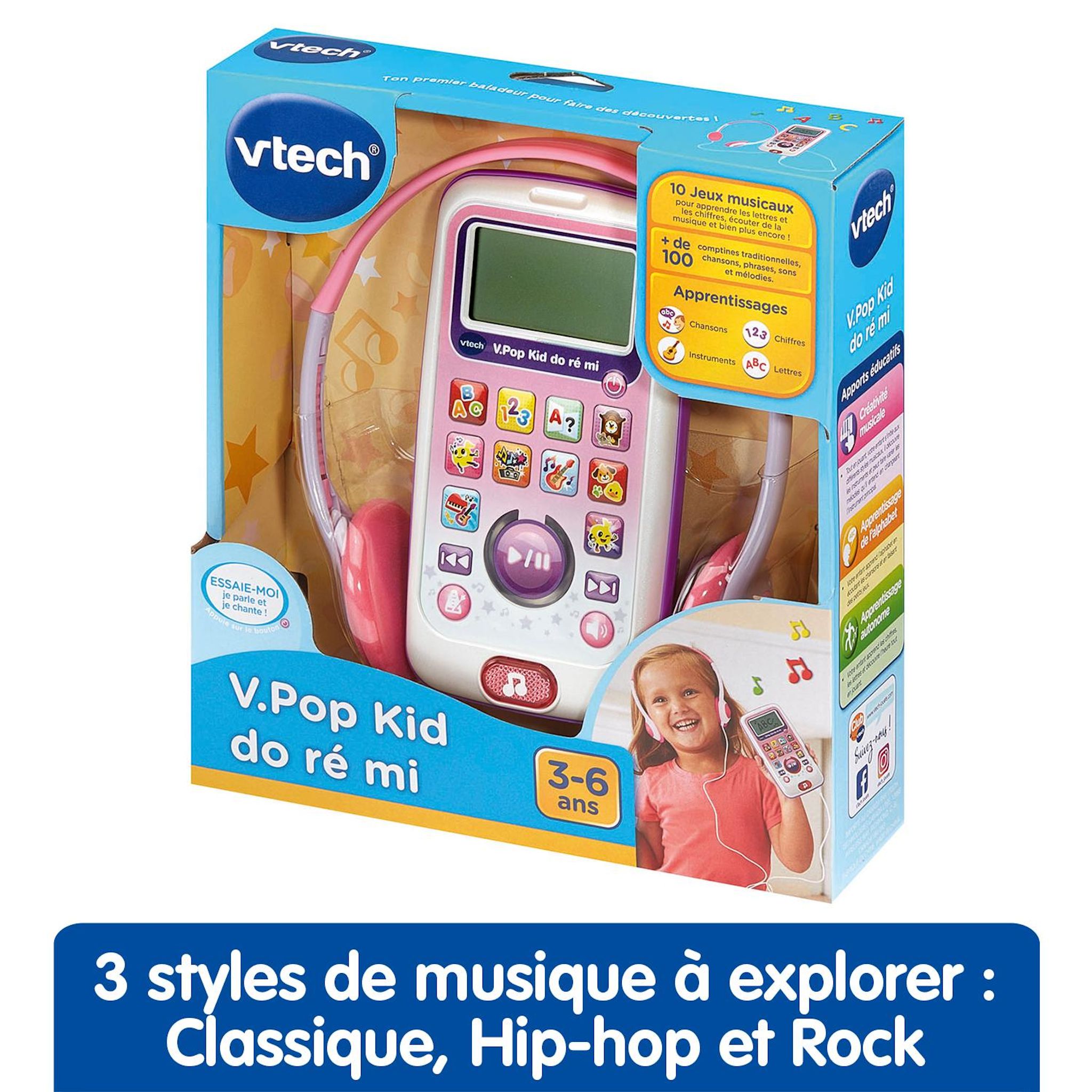 Voir la diapositive 3 : VTECH V Pod Kid DO RE MI - Rose
