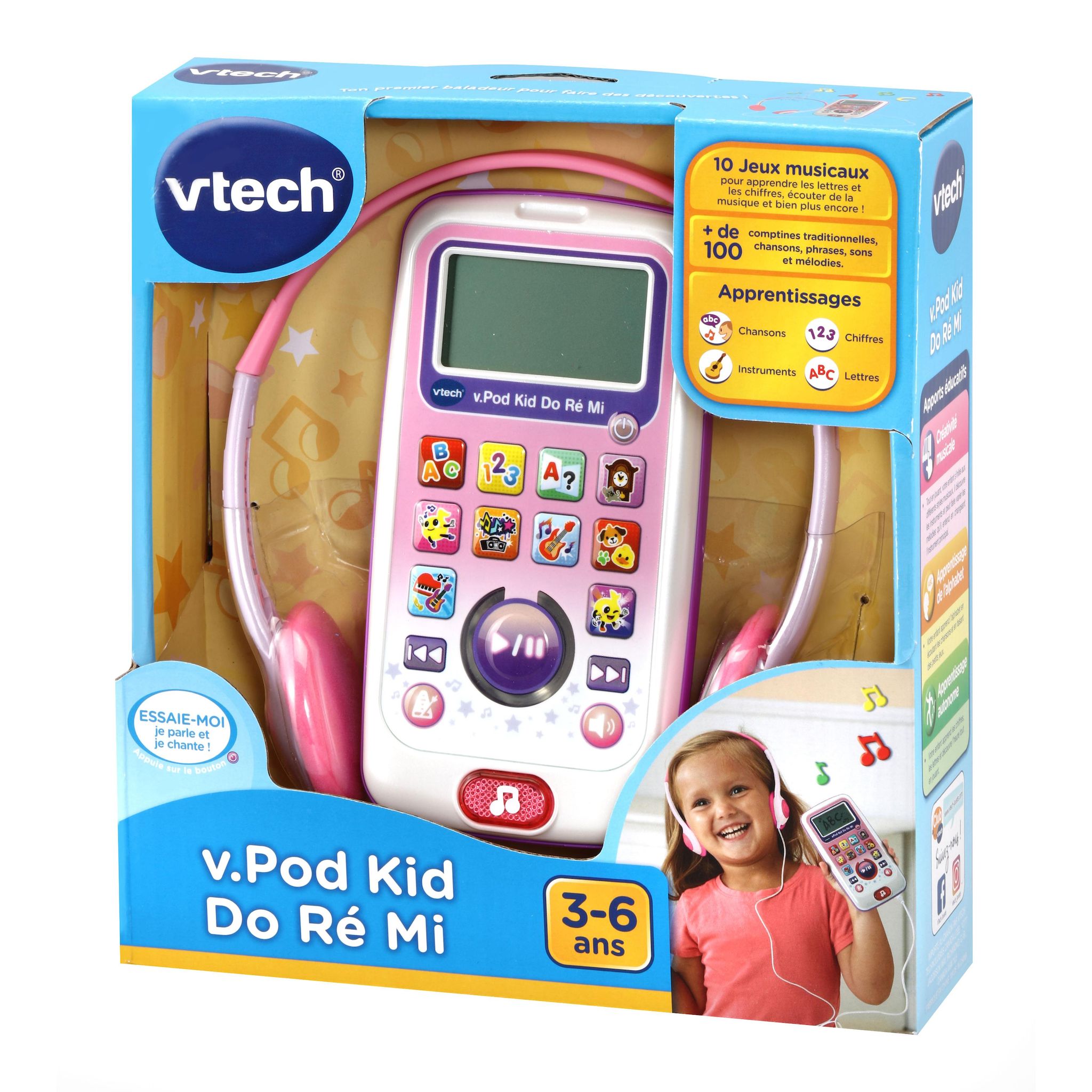 Voir la diapositive 8 : VTECH V Pod Kid DO RE MI - Rose