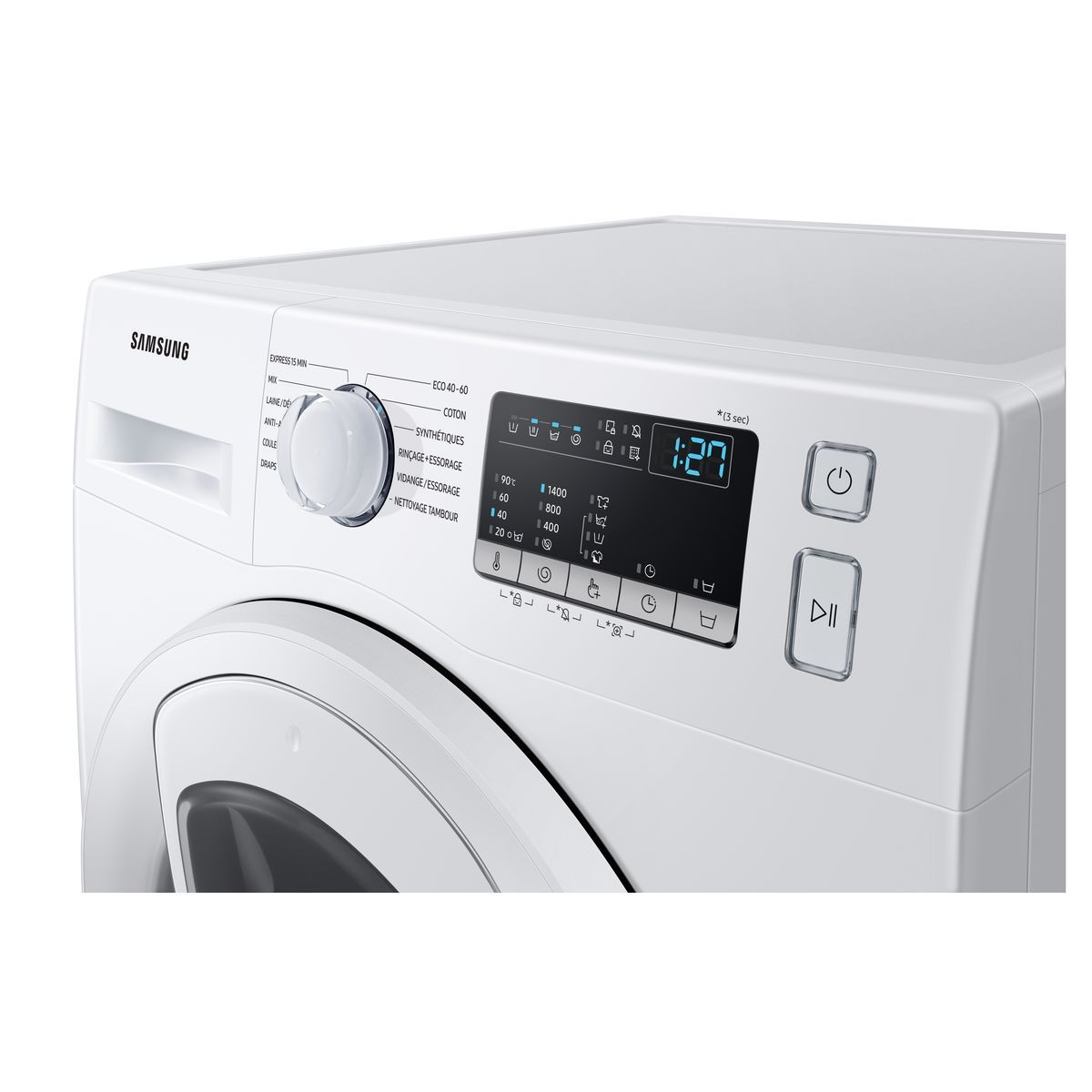 SAMSUNG Lave linge hublot WW90T4540TE, 9 kg, 1400 T/min, ADD WASH