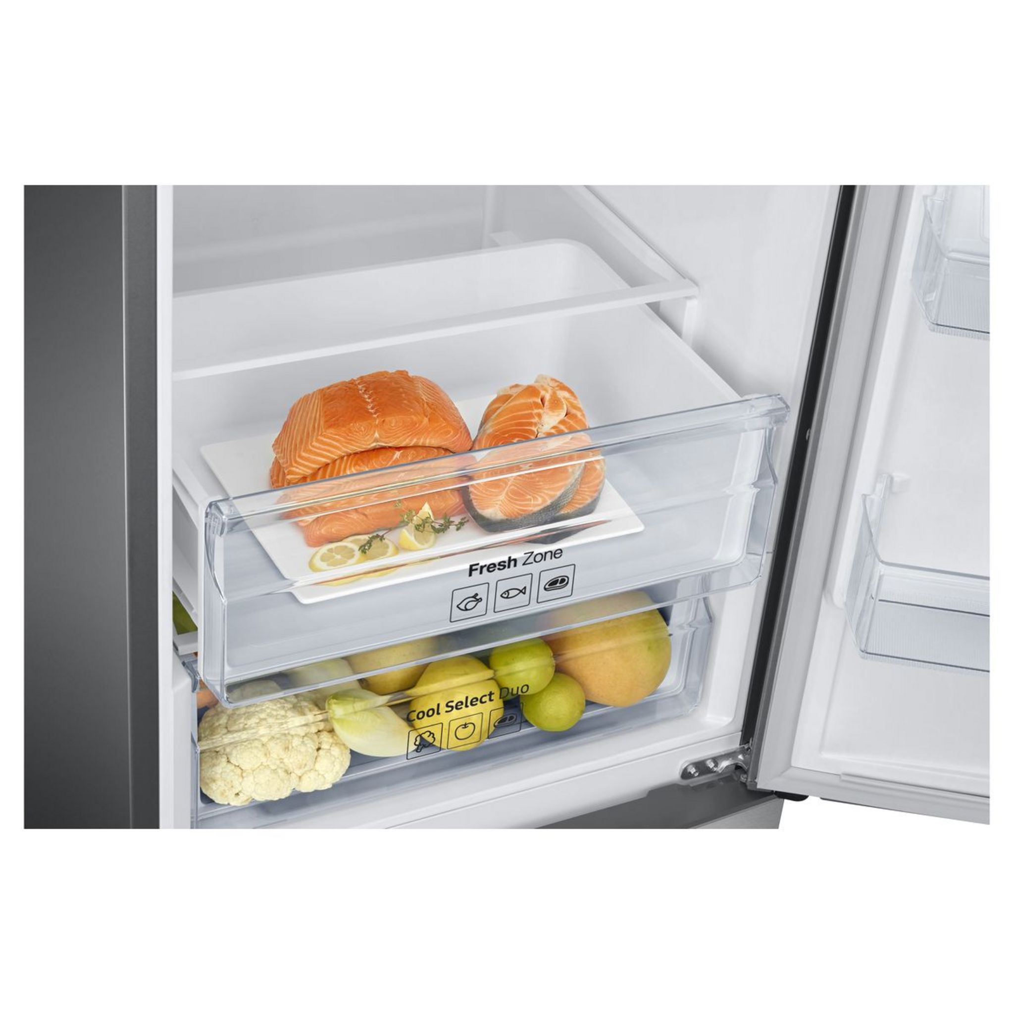 Voir la diapositive 2 : SAMSUNG Réfrigérateur combiné RB37J501MSA, 353 L, Froid ventilé No frost