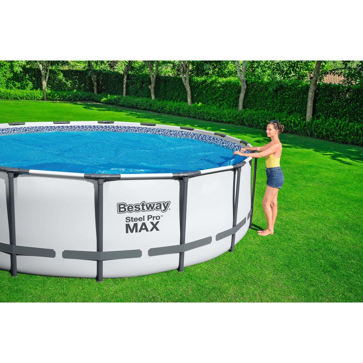 BESTWAY Bâche solaire ronde 417 cm pour piscine ronde de 427 à 457 cm