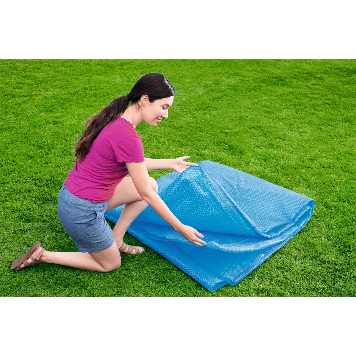 BESTWAY Bâche solaire ronde 417 cm pour piscine ronde de 427 à 457 cm