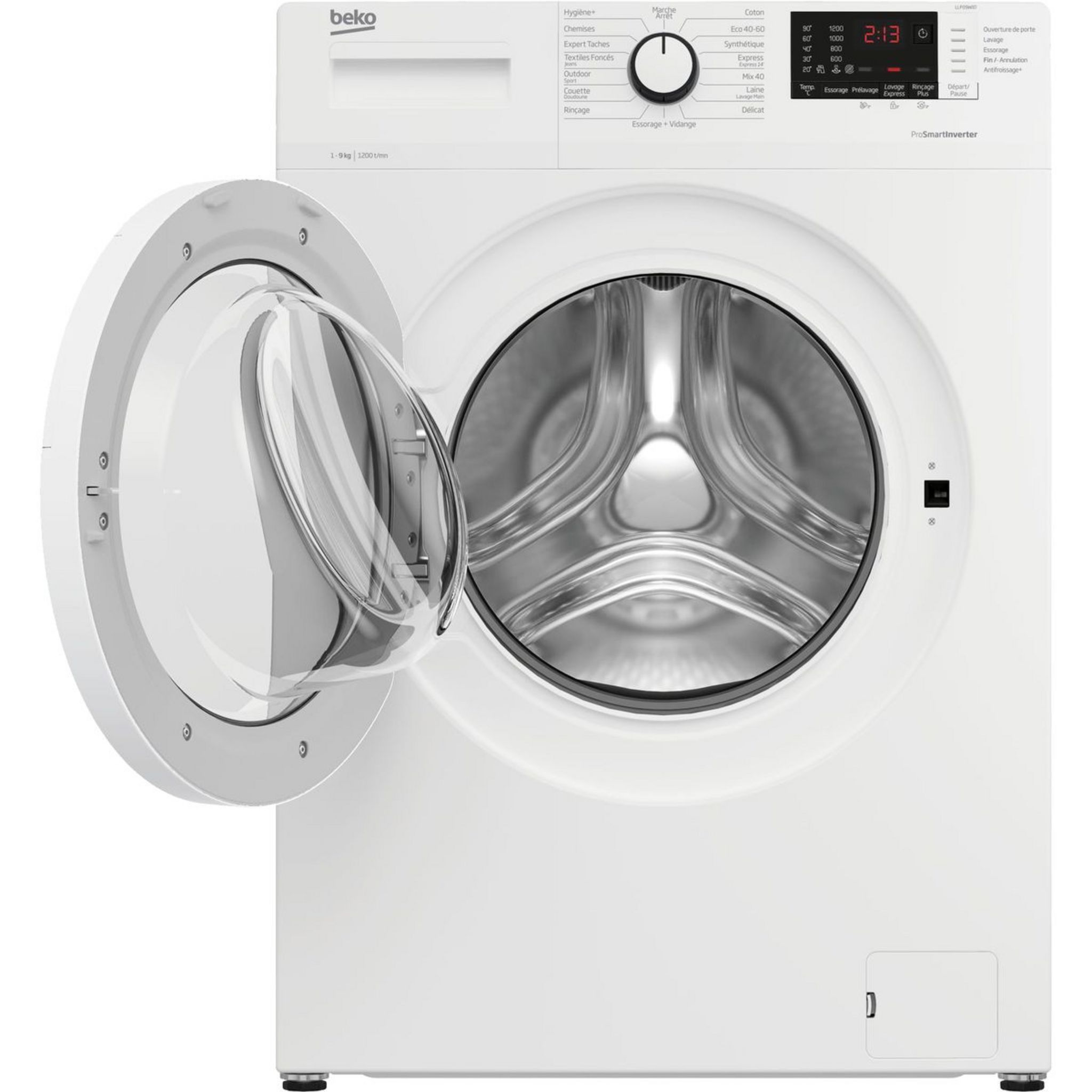 Voir la diapositive 5 : BEKO Lave linge hublot LLF09W10, 9 kg, 1200 T/min