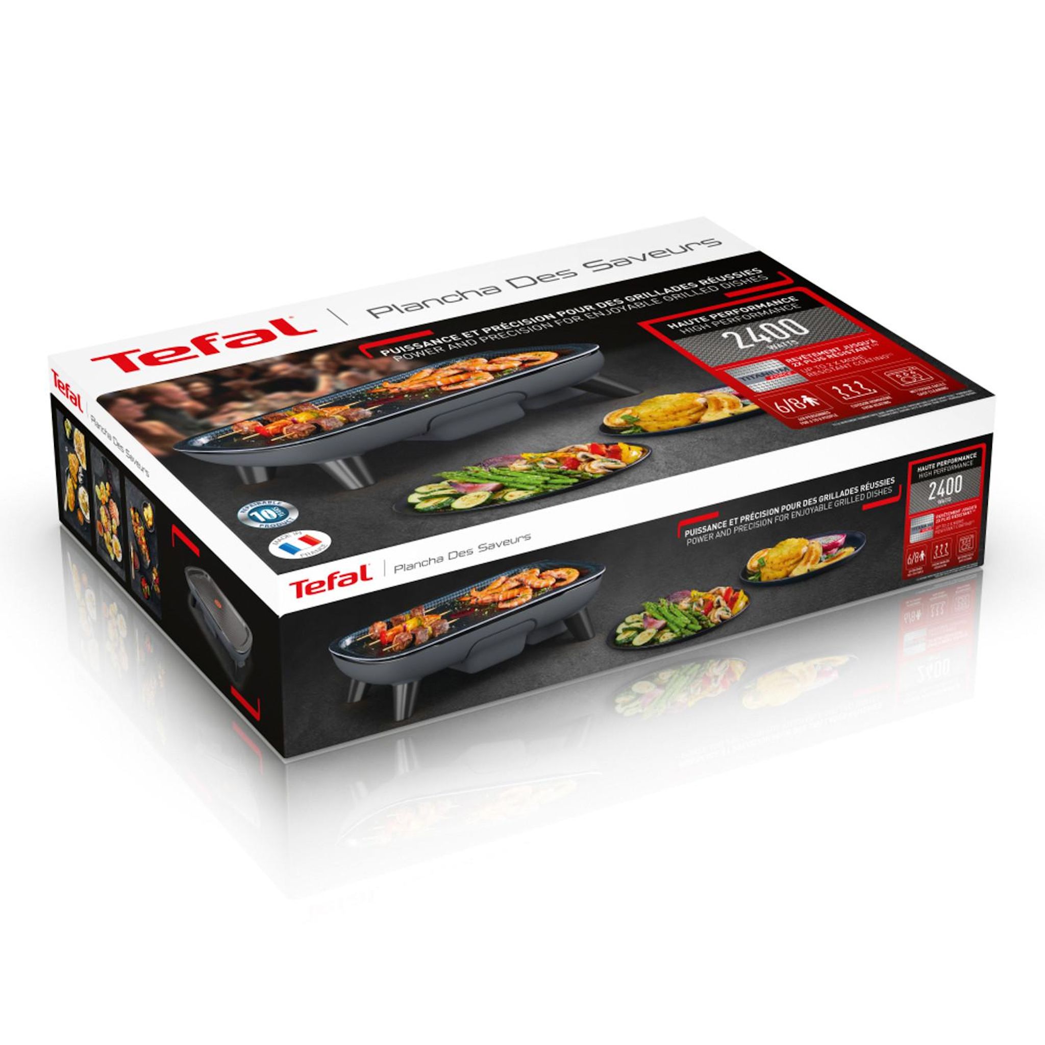 Voir la diapositive 7 : TEFAL Plancha électrique CB657001 - Noir