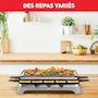 Voir la diapositive 2 : TEFAL Appareil à raclette 10 personnes PR457B12 - Gris