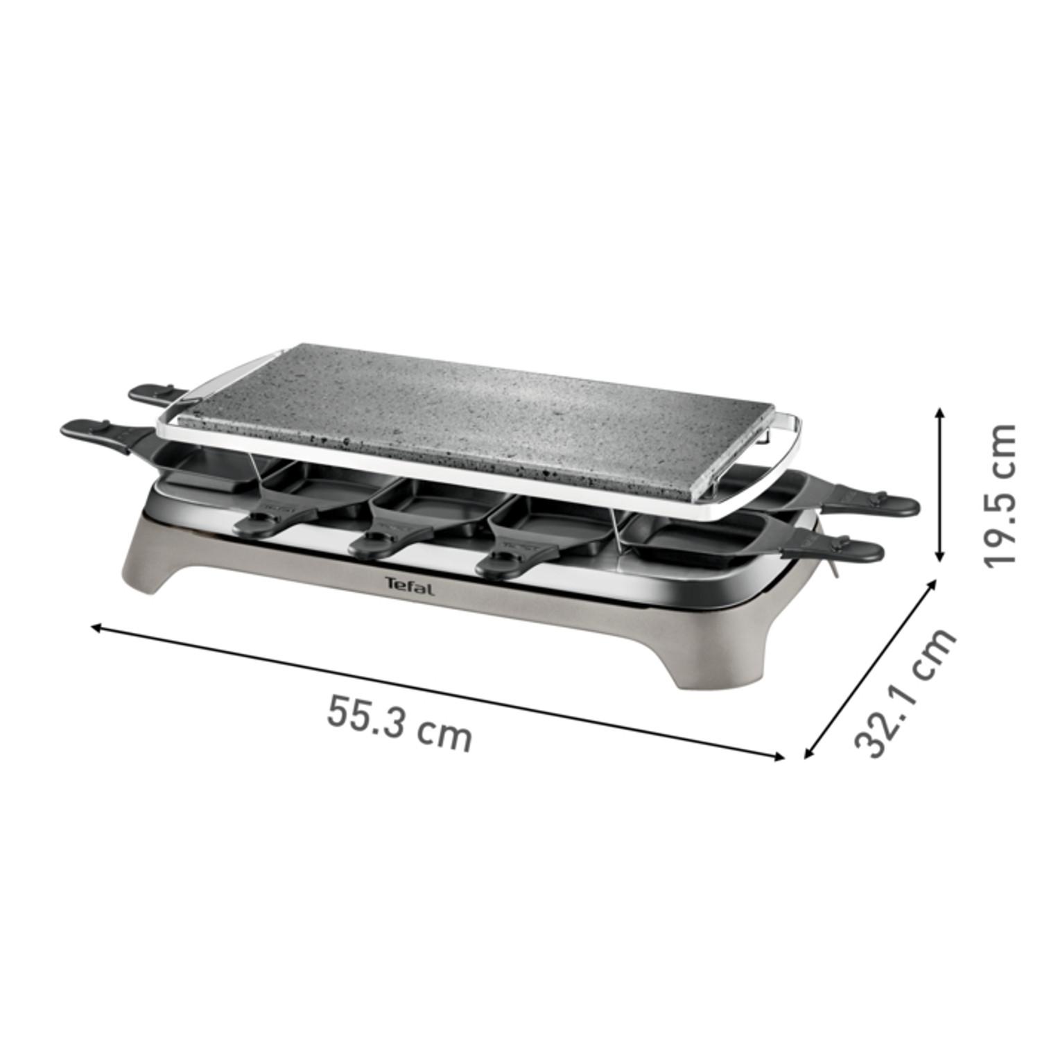 Voir la diapositive 7 : TEFAL Appareil à raclette 10 personnes PR457B12 - Gris
