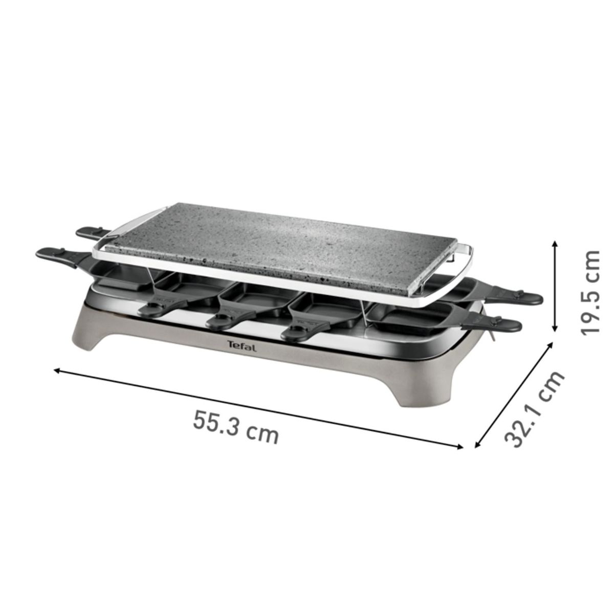 TEFAL Appareil à raclette 10 personnes PR457B12 - Gris
