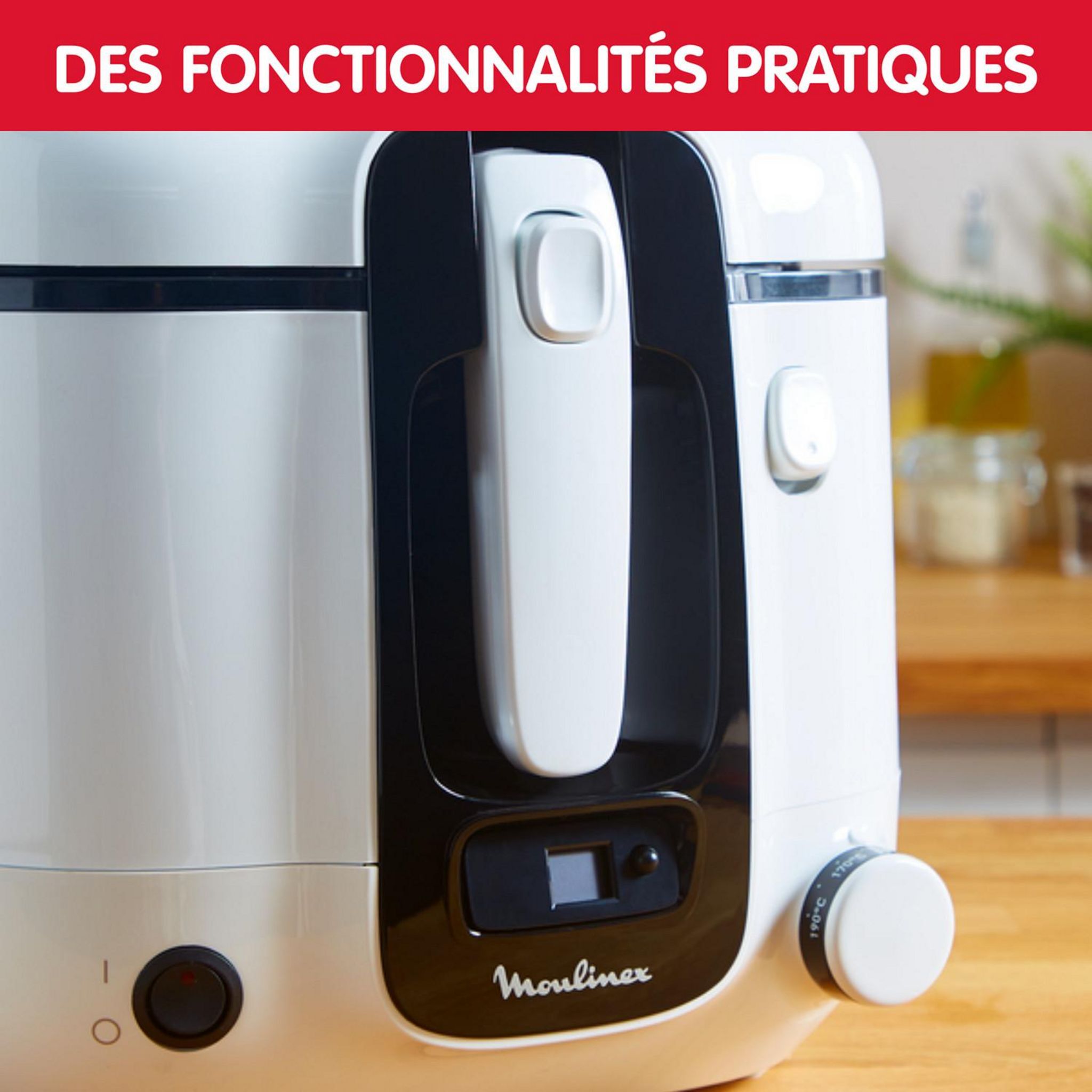 Voir la diapositive 6 : MOULINEX Friteuse électrique Uno AM314010 - Blanc