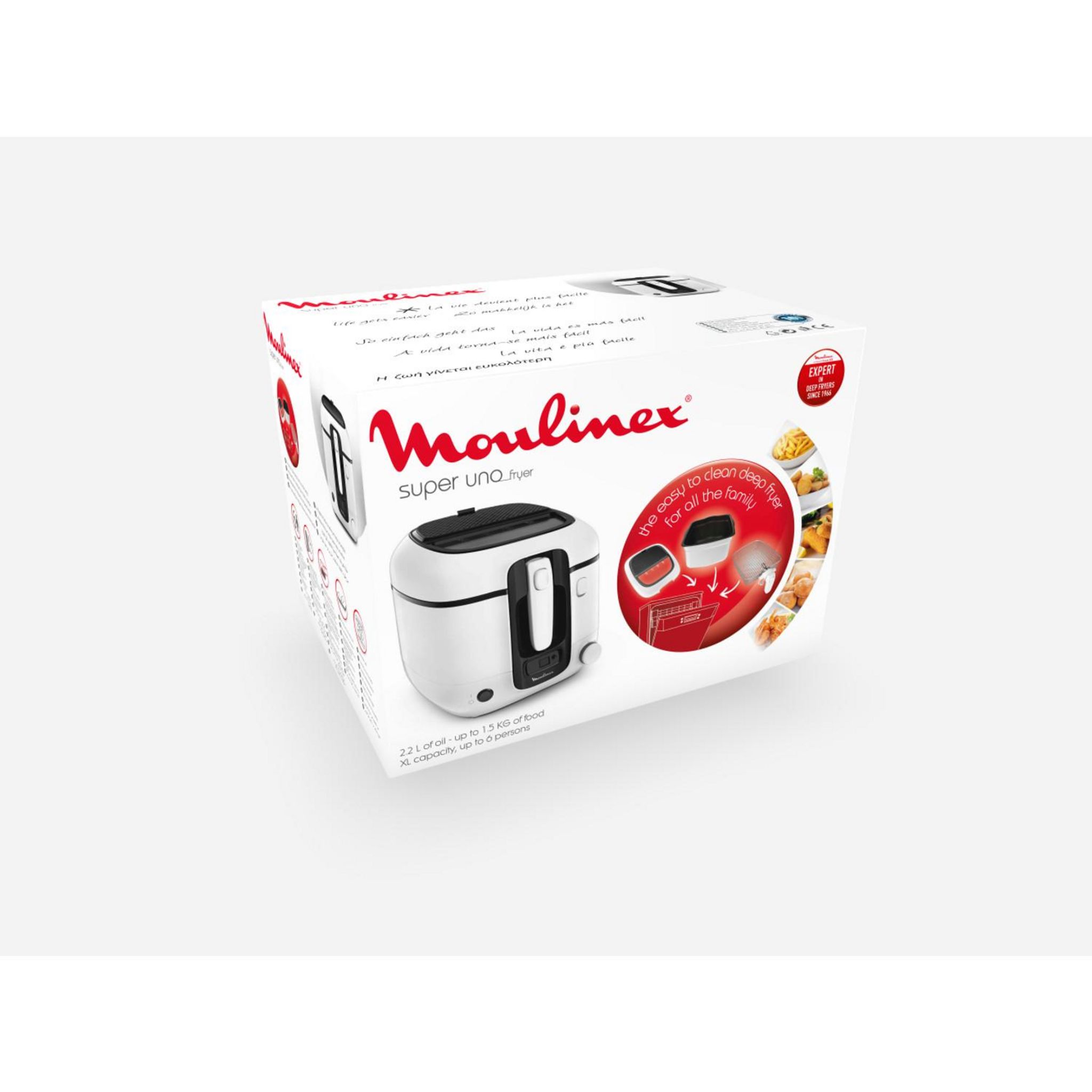 Voir la diapositive 8 : MOULINEX Friteuse électrique Uno AM314010 - Blanc