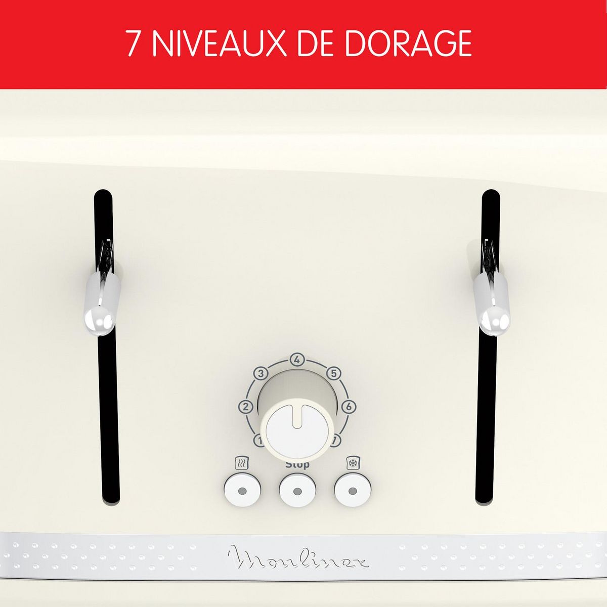 MOULINEX Grille-pain Soleil LT305A10 - Ivoire