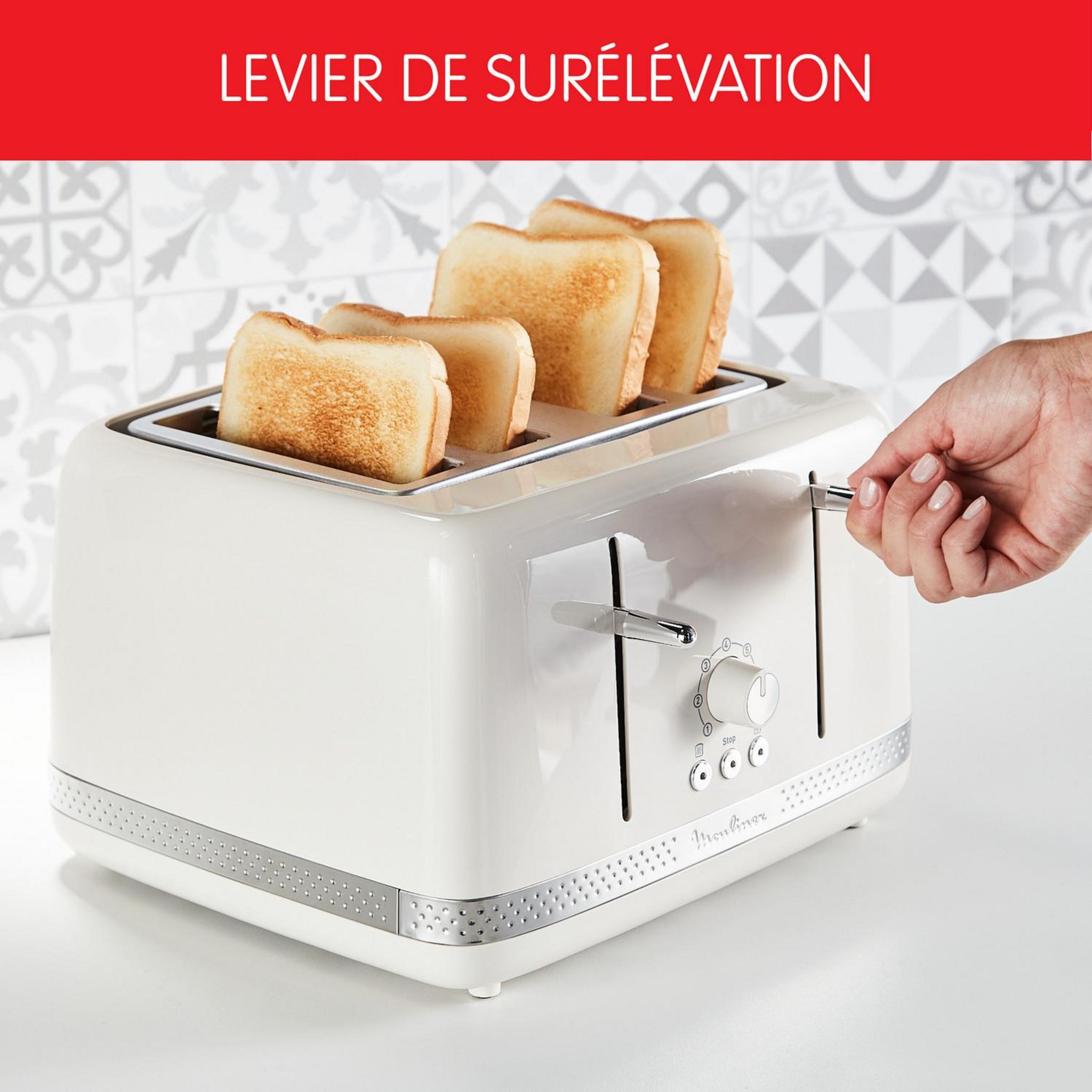 Voir la diapositive 4 : MOULINEX Grille-pain Soleil LT305A10 - Ivoire