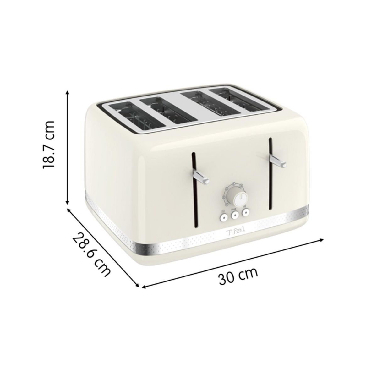 MOULINEX Grille-pain Soleil LT305A10 - Ivoire