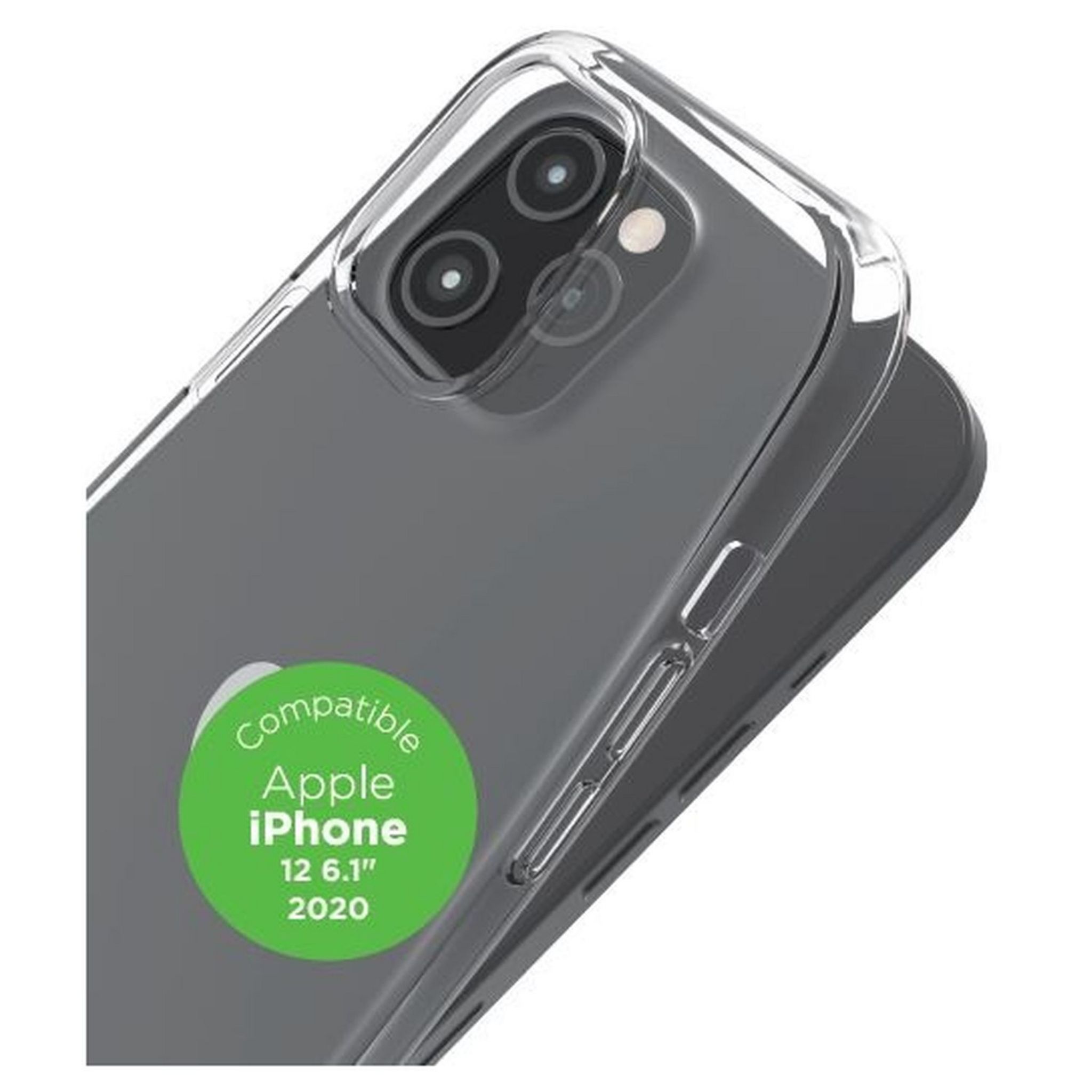 Voir la diapositive 2 : QILIVE Coque pour Apple iPhone 12 et 12 Pro - Transparent