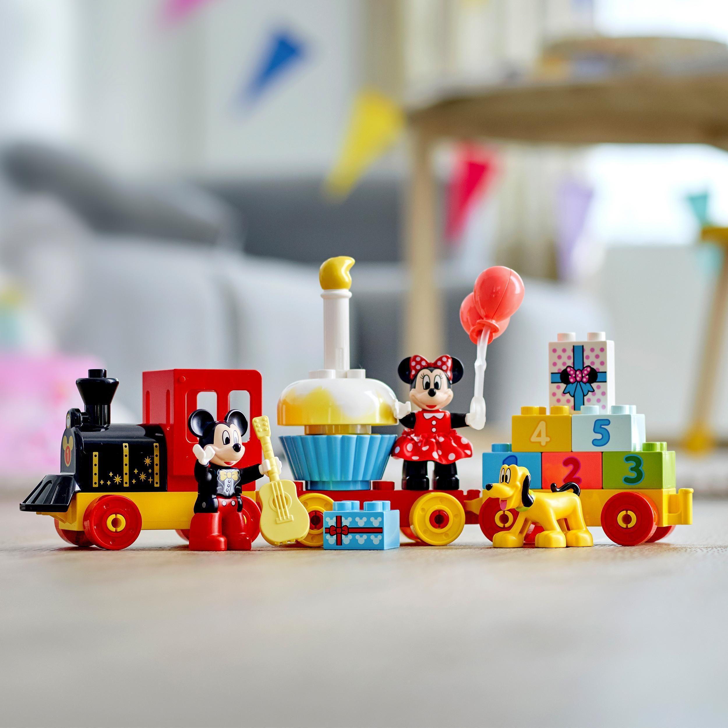 Voir la diapositive 3 : LEGO DUPLO | Disney 10941 Le Train d’Anniversaire de Mickey et Minnie  - Jouet Éducatif