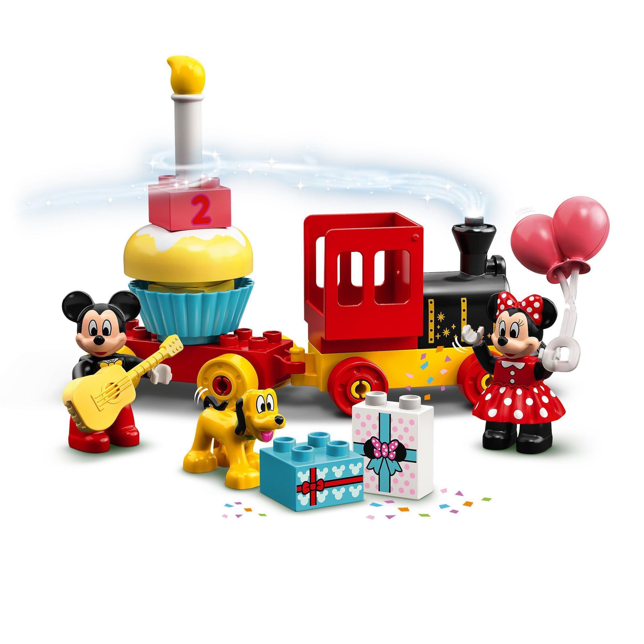 Voir la diapositive 4 : LEGO Duplo 10941 - Train anniversaire Mickey et Minnie
