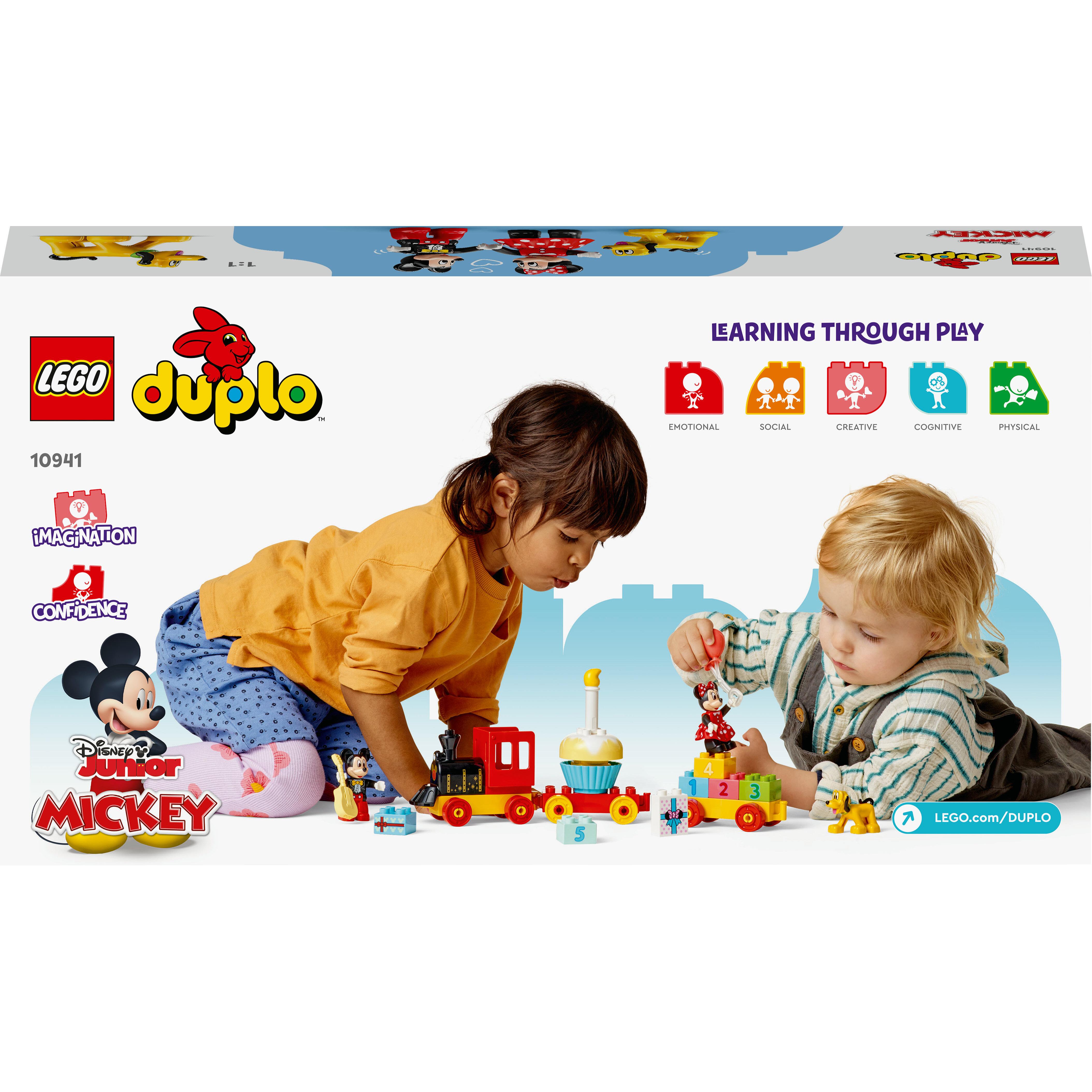 Voir la diapositive 8 : LEGO DUPLO | Disney 10941 Le Train d’Anniversaire de Mickey et Minnie  - Jouet Éducatif