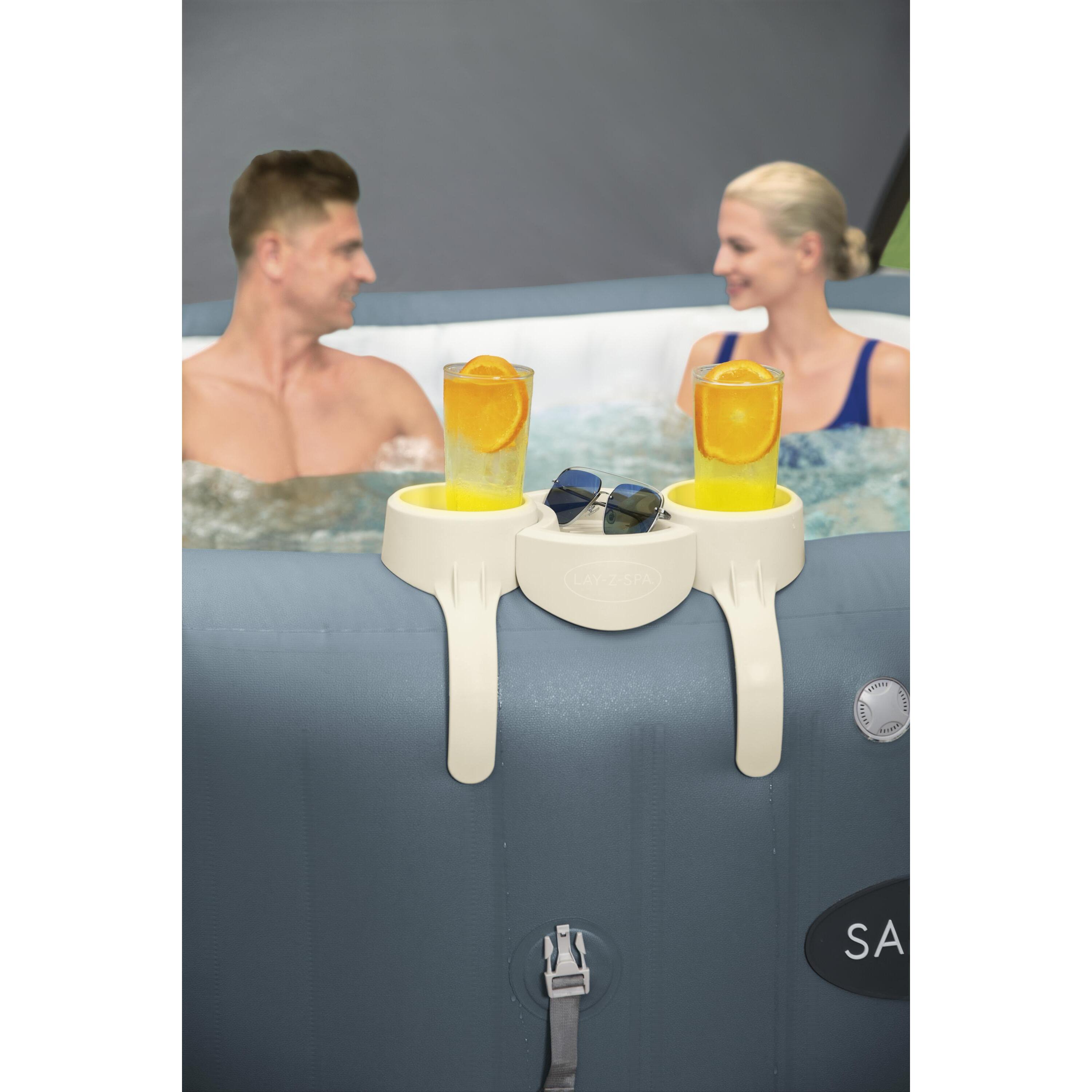 Voir la diapositive 4 : BESTWAY Porte-gobelets Lay-Z-Spa
