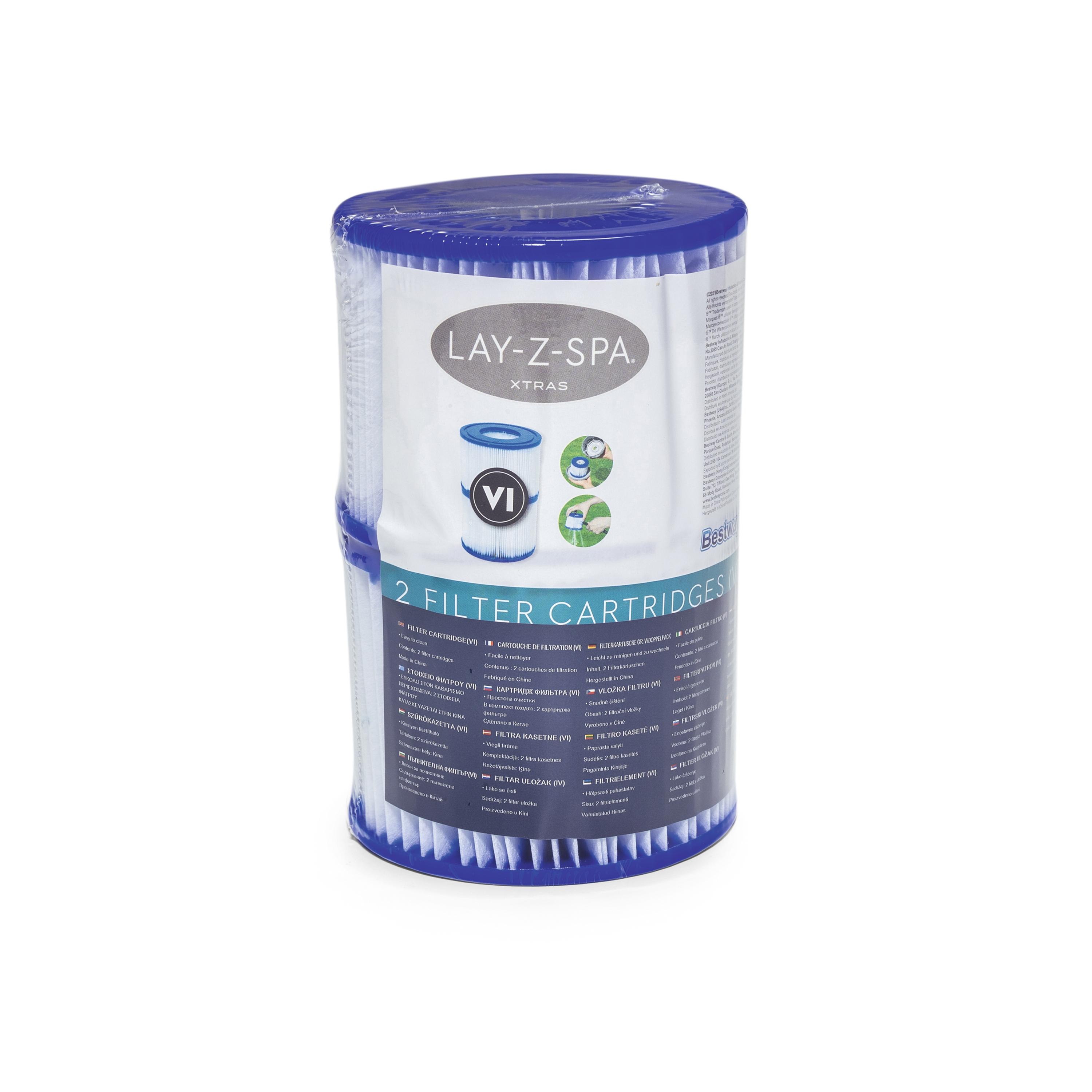 Voir la diapositive 5 : BESTWAY Lot de 2 cartouches de filtration Type VI / Spa-Lay Z