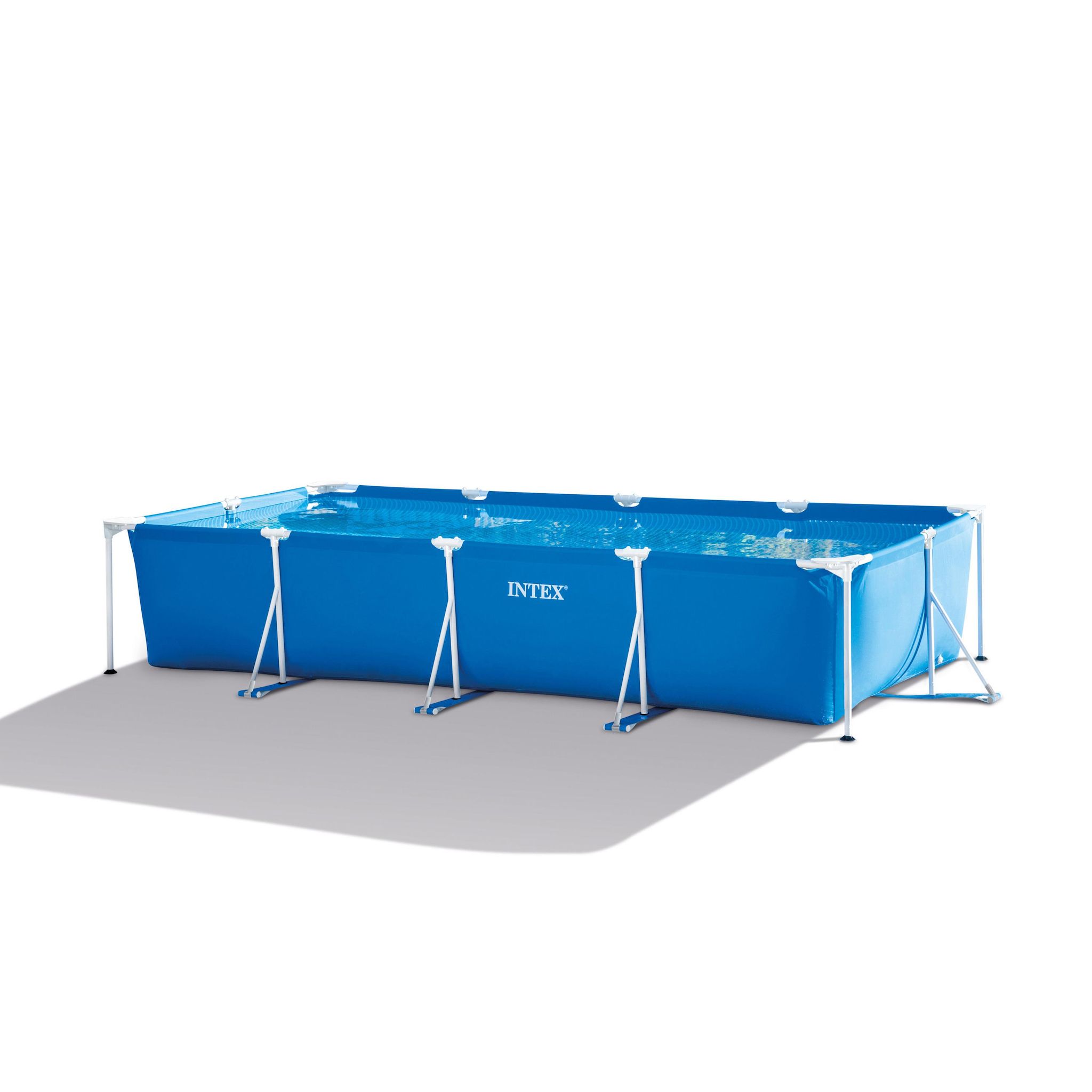 INTEX Piscine tubulaire en métal Frame rectangulaire 450x220x84cm