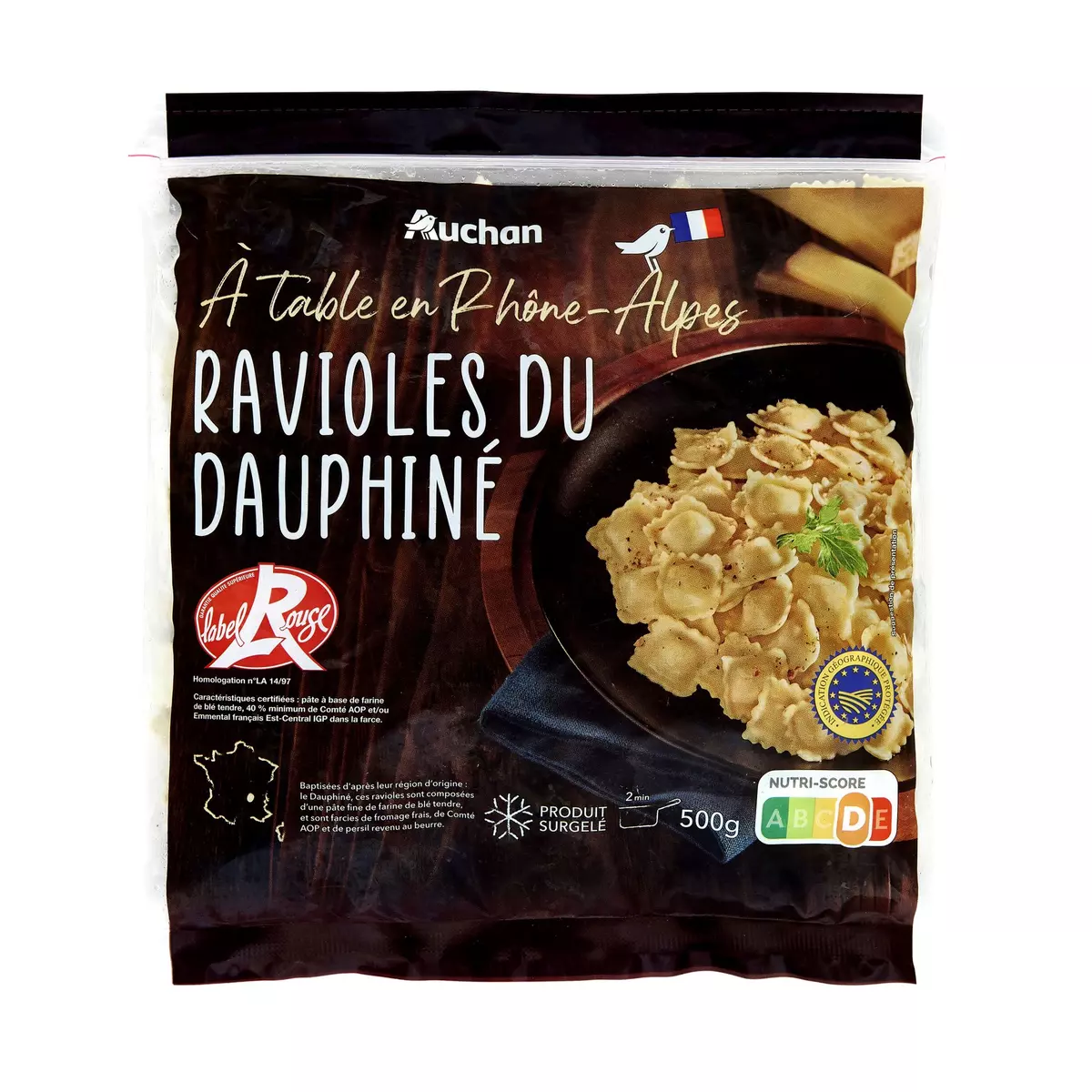 AUCHAN TERROIR Ravioles du Dauphiné IGP label rouge 500g