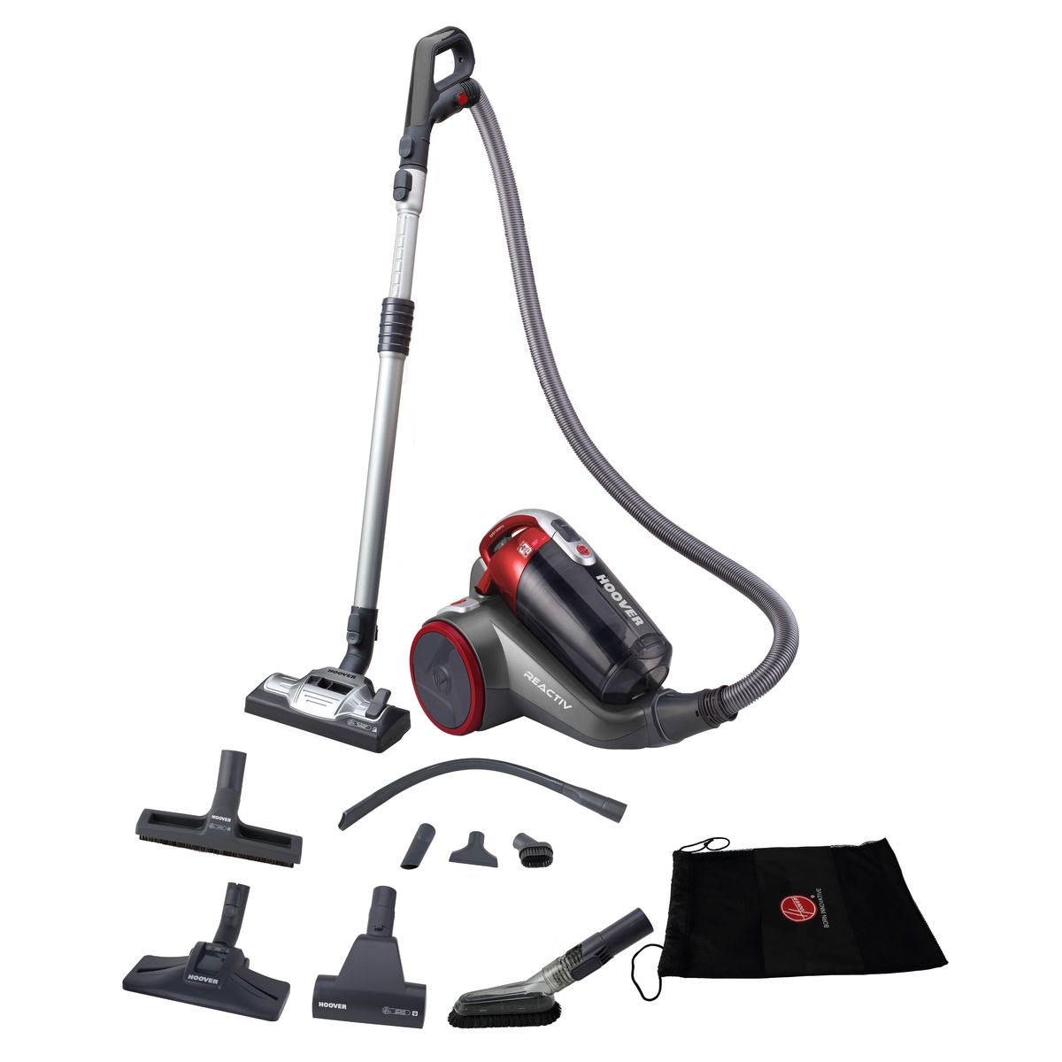 Voir la diapositive 4 : HOOVER Aspirateur traîneau avec sac RC52SE - Gris