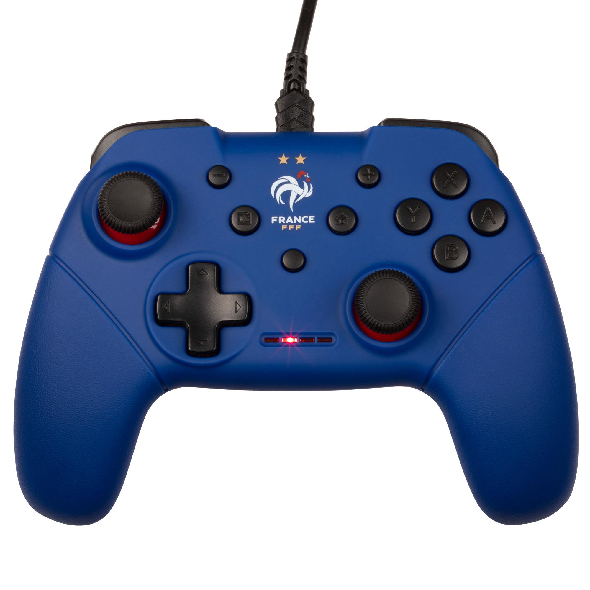 KONIX Manette filaire Edition FFF Bleu pour Nintendo Switch