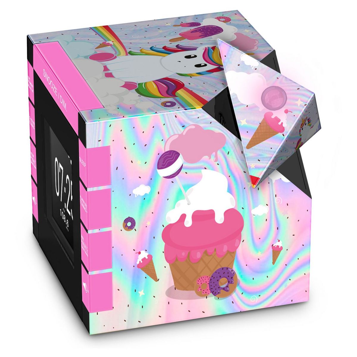 BIGBEN Radio réveil avec projection - Motifs Licorne - RR70PUNICORN3