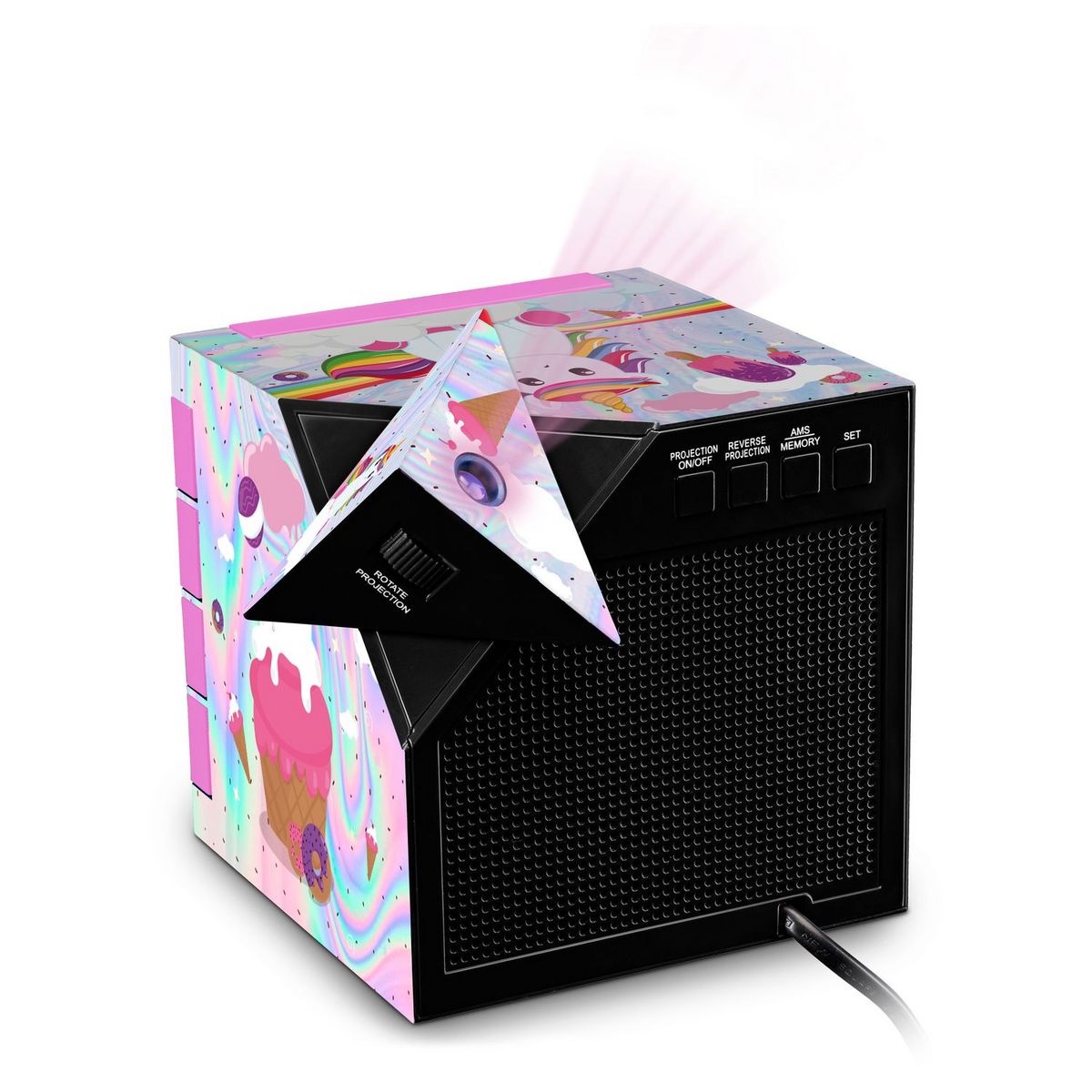BIGBEN Radio réveil avec projection - Motifs Licorne - RR70PUNICORN3