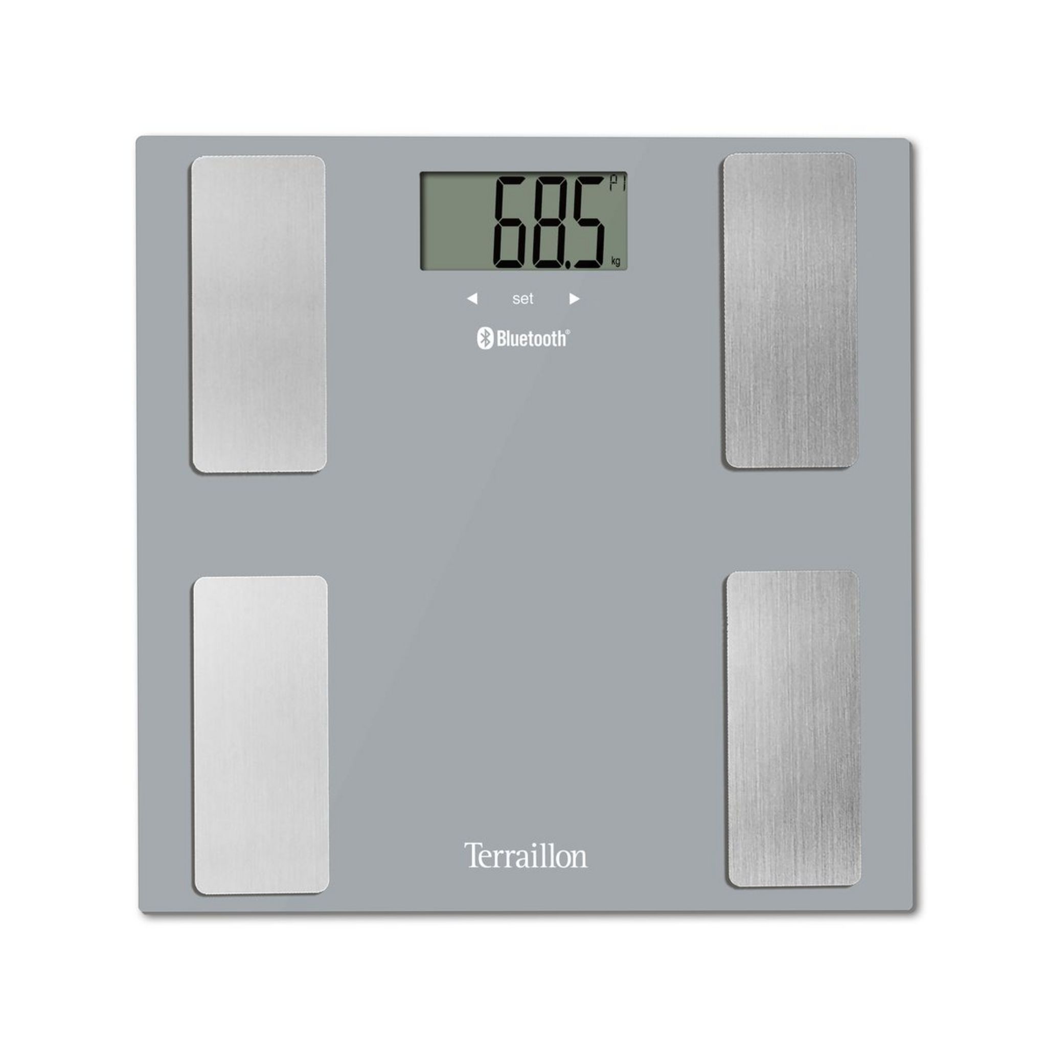 Voir la diapositive 2 : TERRAILLON Pèse personne impédancemètre 14754 - Gris