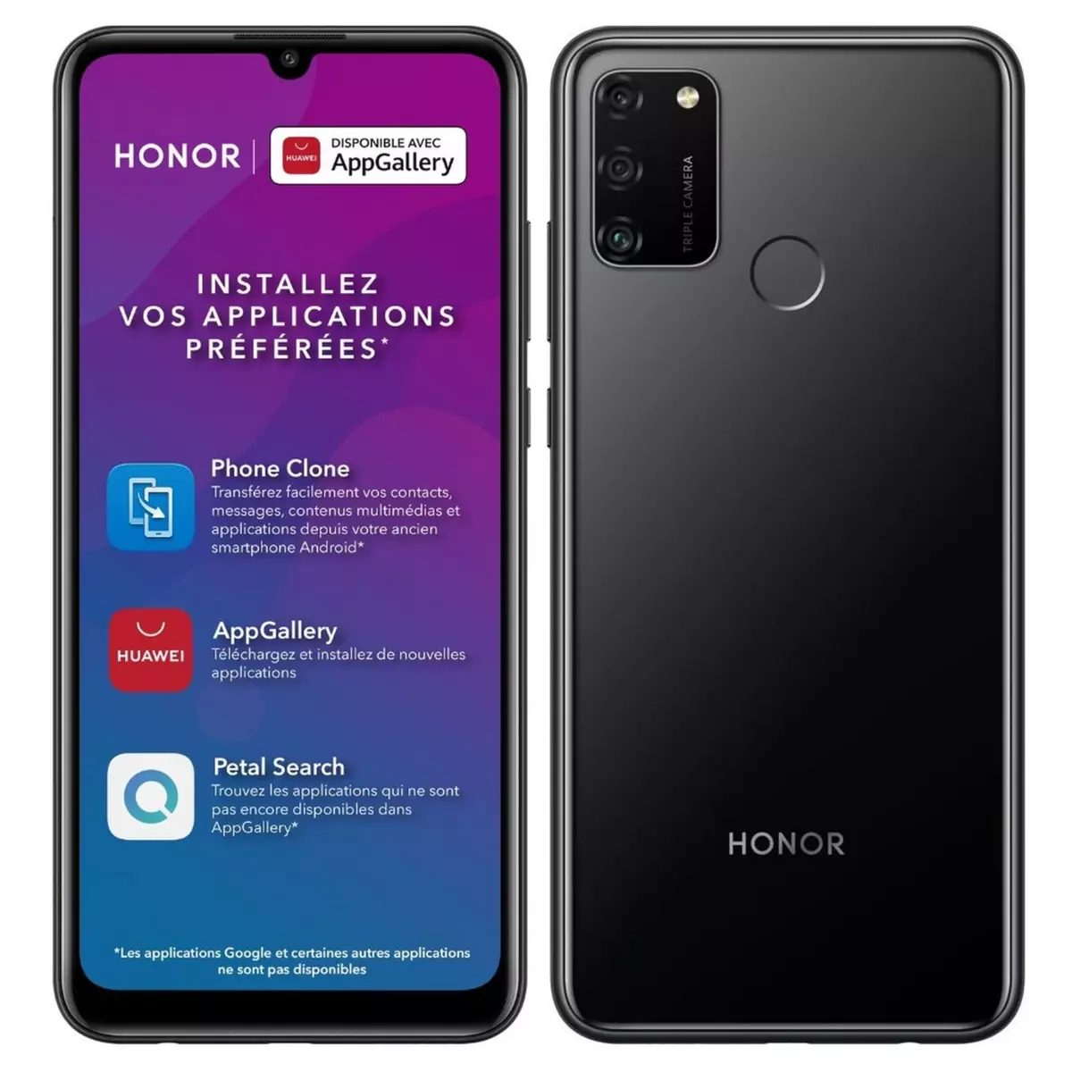 HONOR Smartphone 9A  64 Go  6.3 pouces Noir 4G  Double NanoSIM