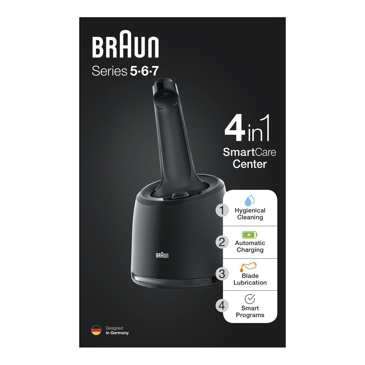 Voir la diapositive 2 : BRAUN Station de recharge et de nettoyage - Noir