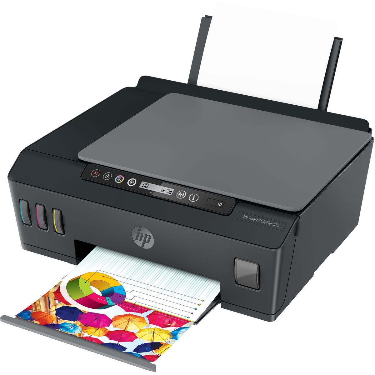 HP Imprimante Smart Tank Plus 555 Imprimante multifonction Jet d'encre couleur ( A4 Copie Scan Wifi 3 ans d’encre inclus )