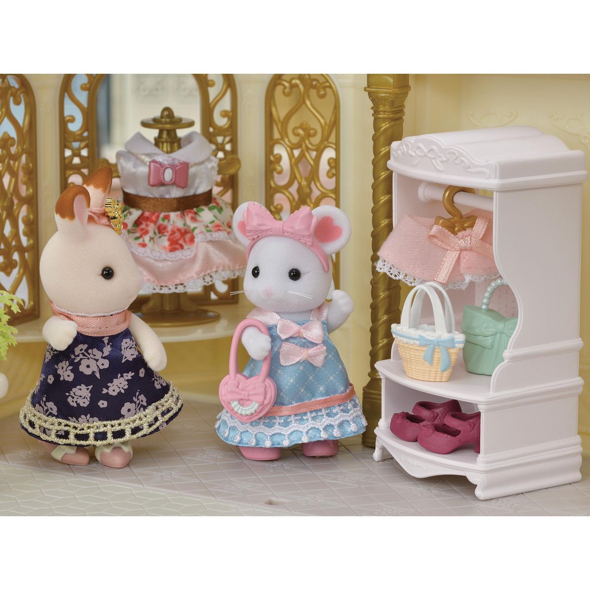 EPOCH D'ENFANCE Valisette de Mode et Grande sœur Souris Marshmallow Sylvanian Families
