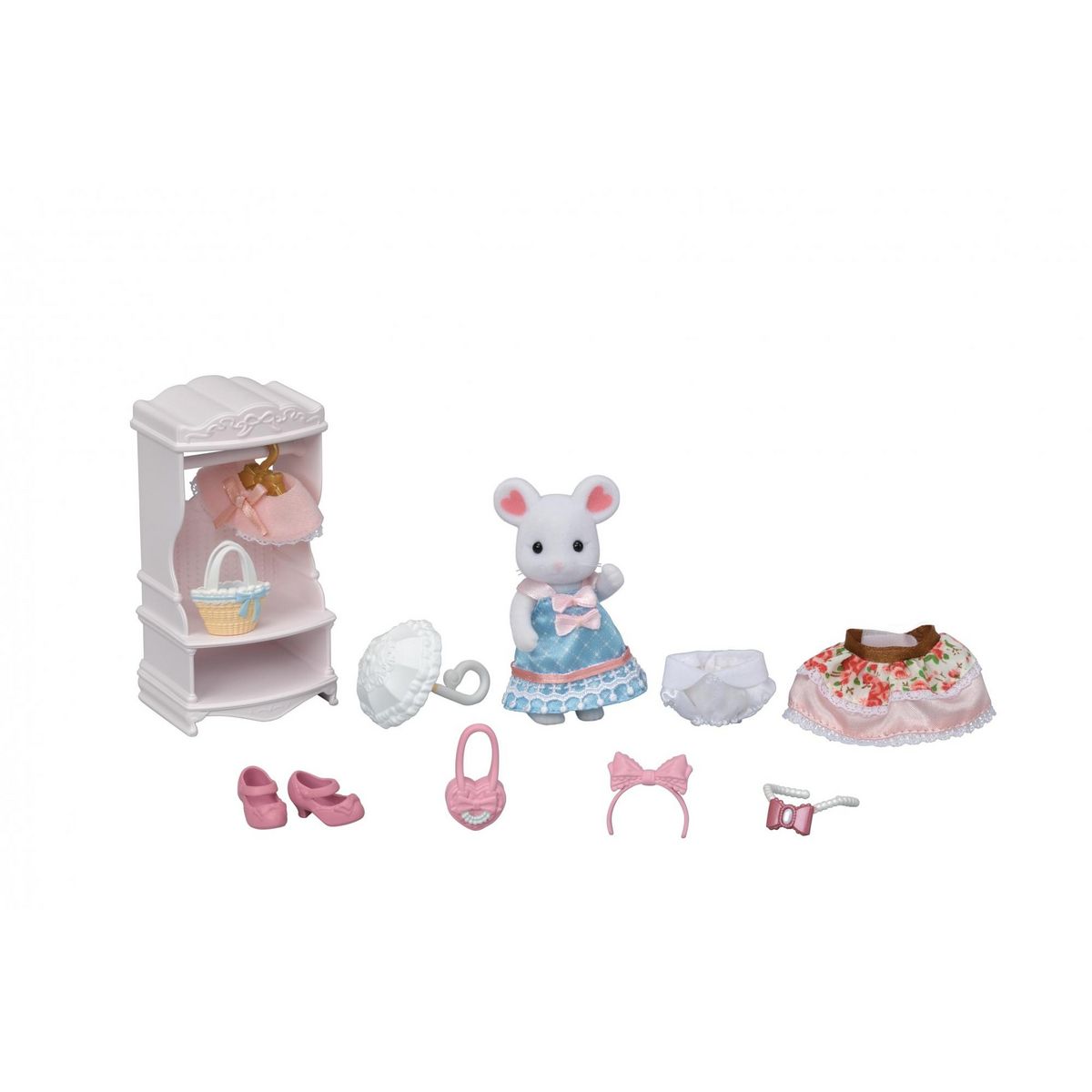 EPOCH D'ENFANCE Valisette de Mode et Grande sœur Souris Marshmallow Sylvanian Families