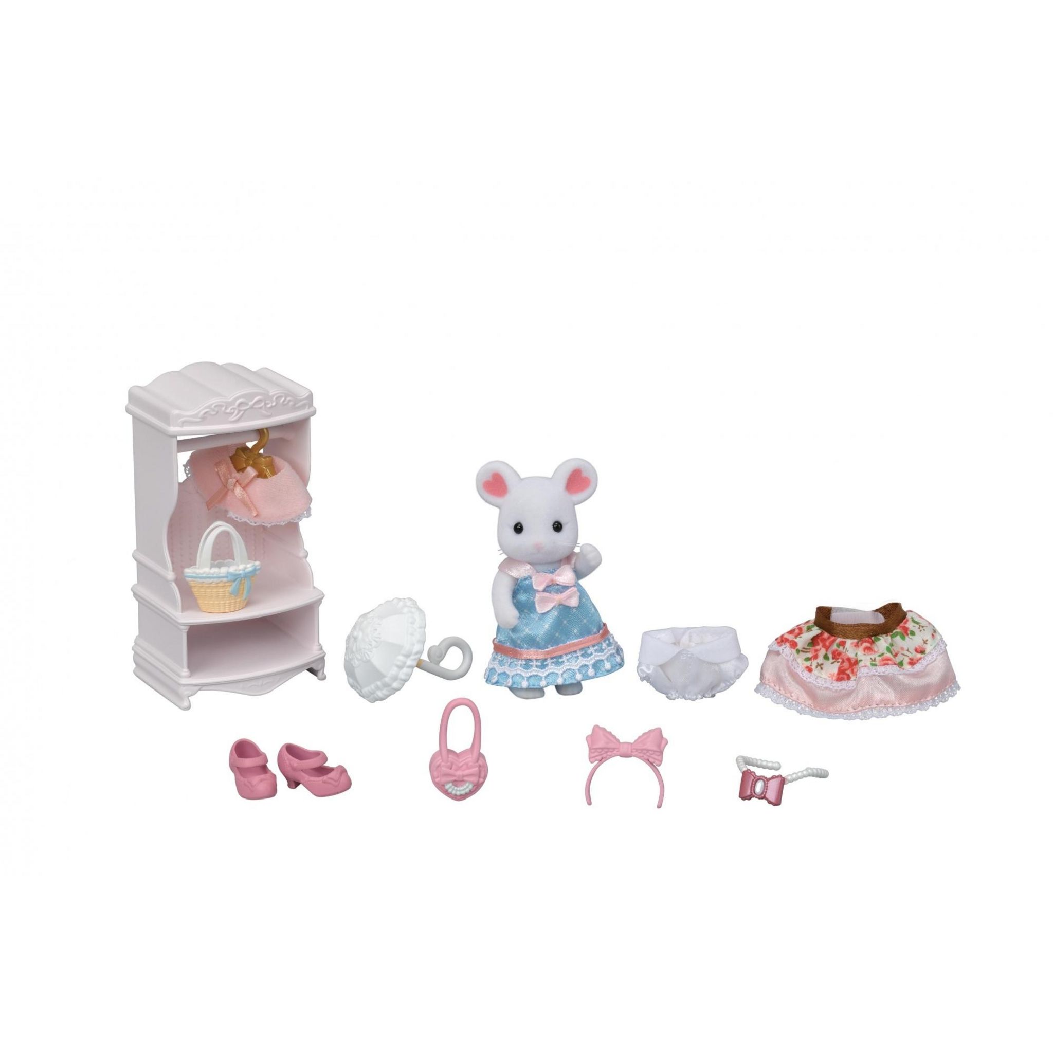 Voir la diapositive 4 : EPOCH D'ENFANCE Valisette de Mode et Grande sœur Souris Marshmallow Sylvanian Families
