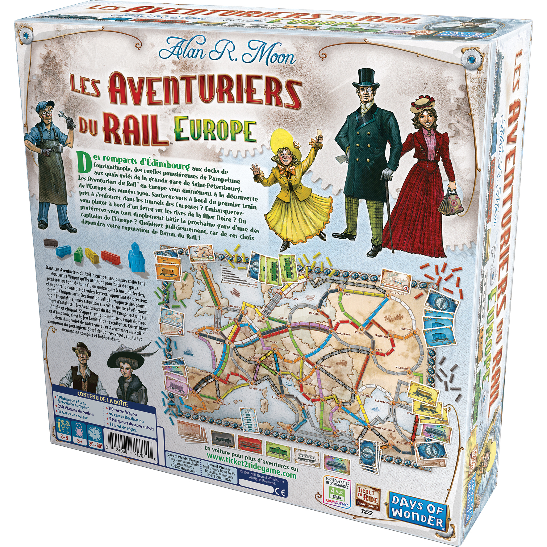Voir la diapositive 4 : ASMODEE Jeu les Aventuriers du rail Europe