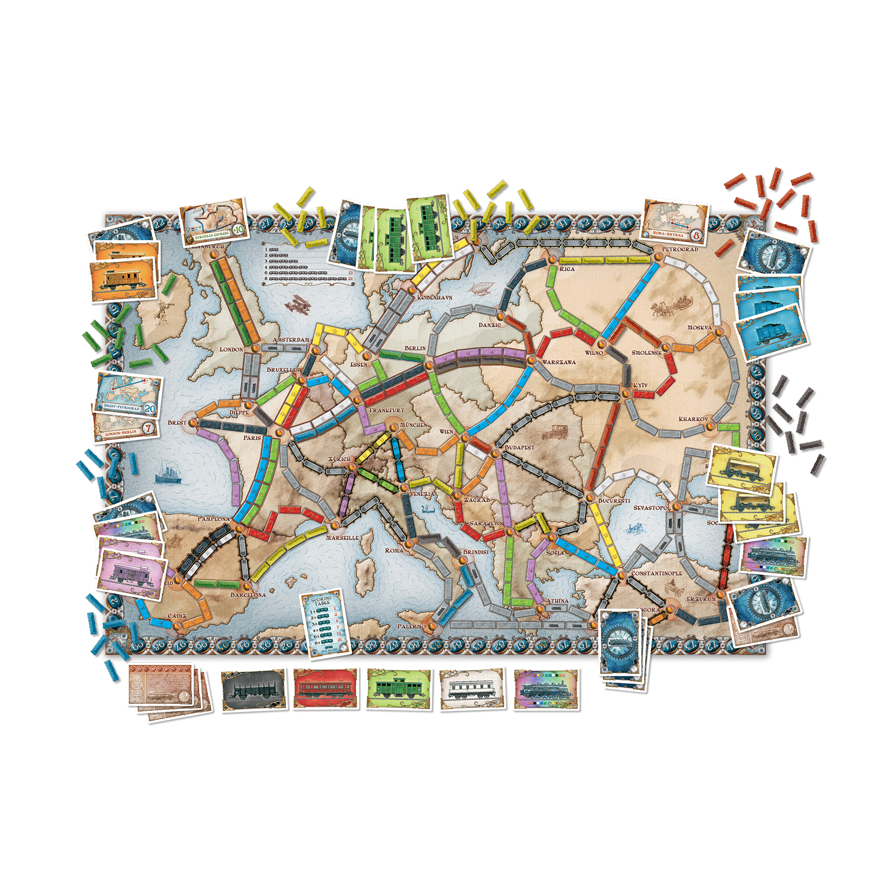 Voir la diapositive 5 : ASMODEE Jeu les Aventuriers du rail Europe