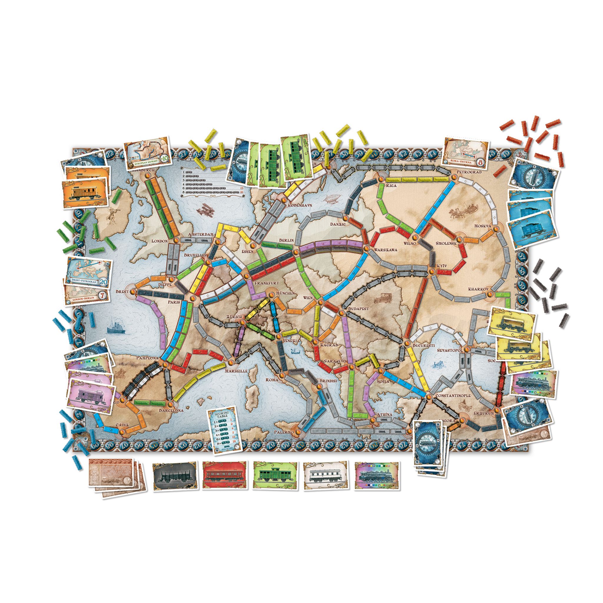 Voir la diapositive 5 : ASMODEE Jeu les Aventuriers du rail Europe