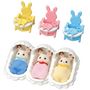 Voir la diapositive 3 : EPOCH D'ENFANCE Figurines Les Triplés Lapin Chocolat et accessoires puériculture Sylvanian Families