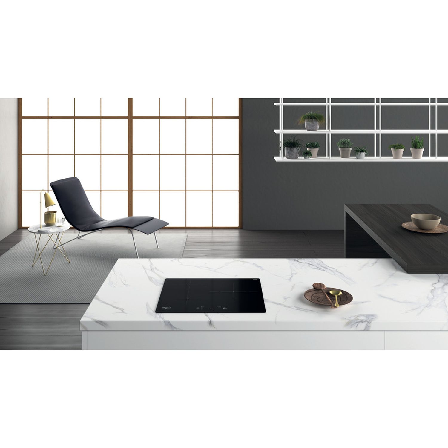 Voir la diapositive 5 : WHIRLPOOL Table de cuisson à induction WSQ1160NE, 60 cm, 3 foyers
