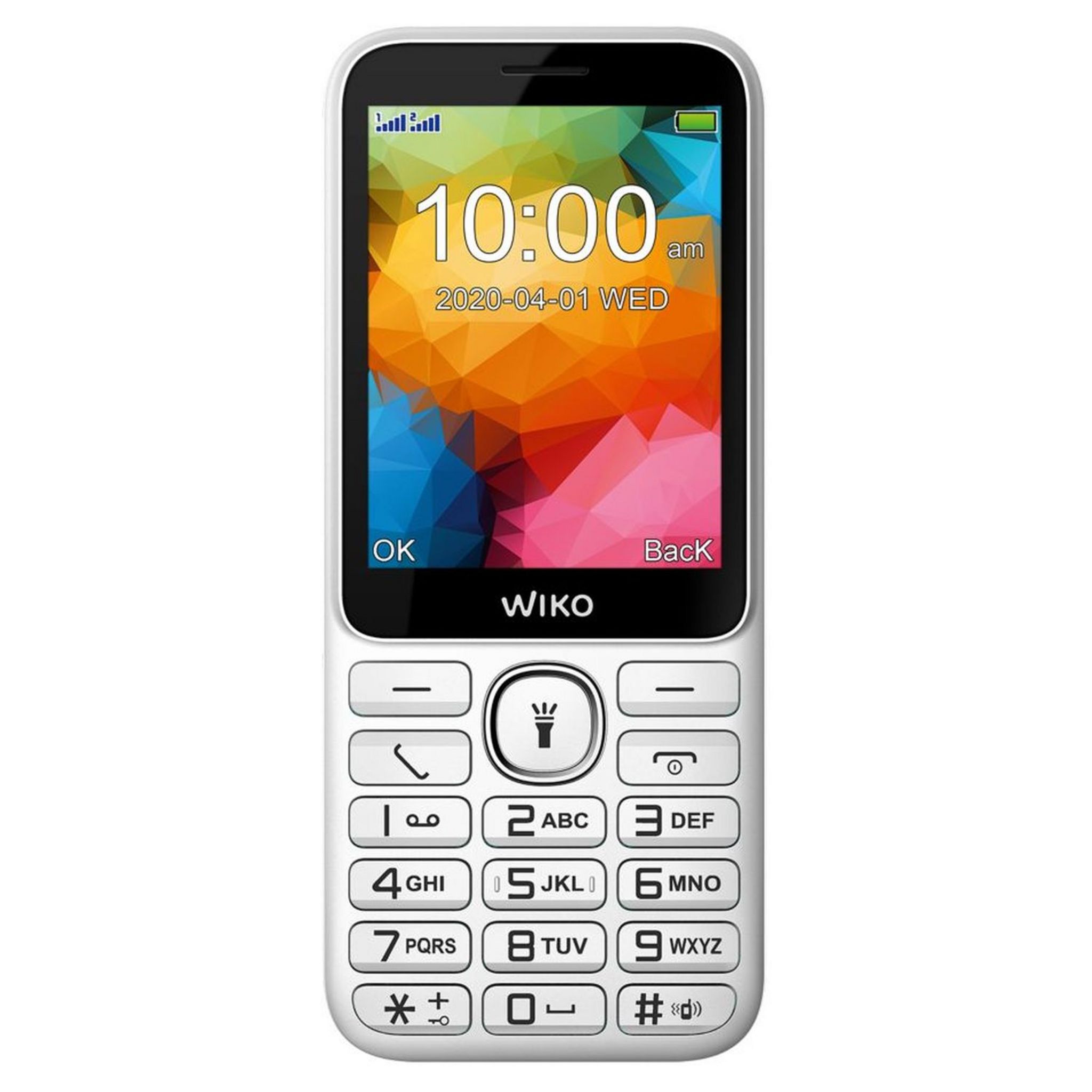 Voir la diapositive 2 : WIKO Téléphone portable F200 LS Blanc
