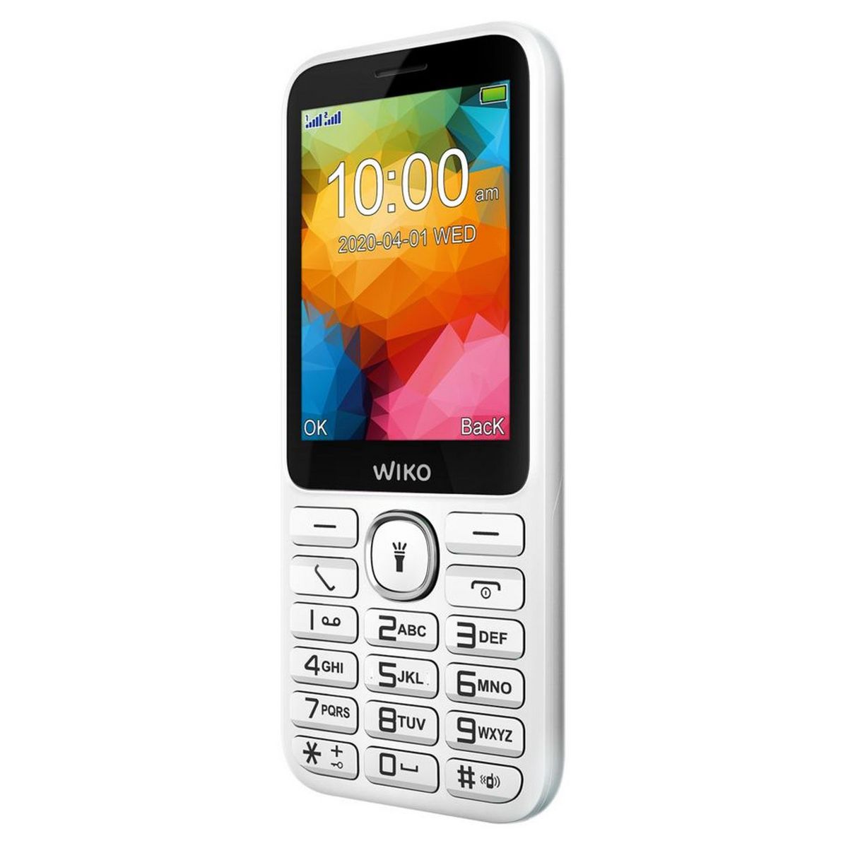 WIKO Téléphone portable F200 LS Blanc