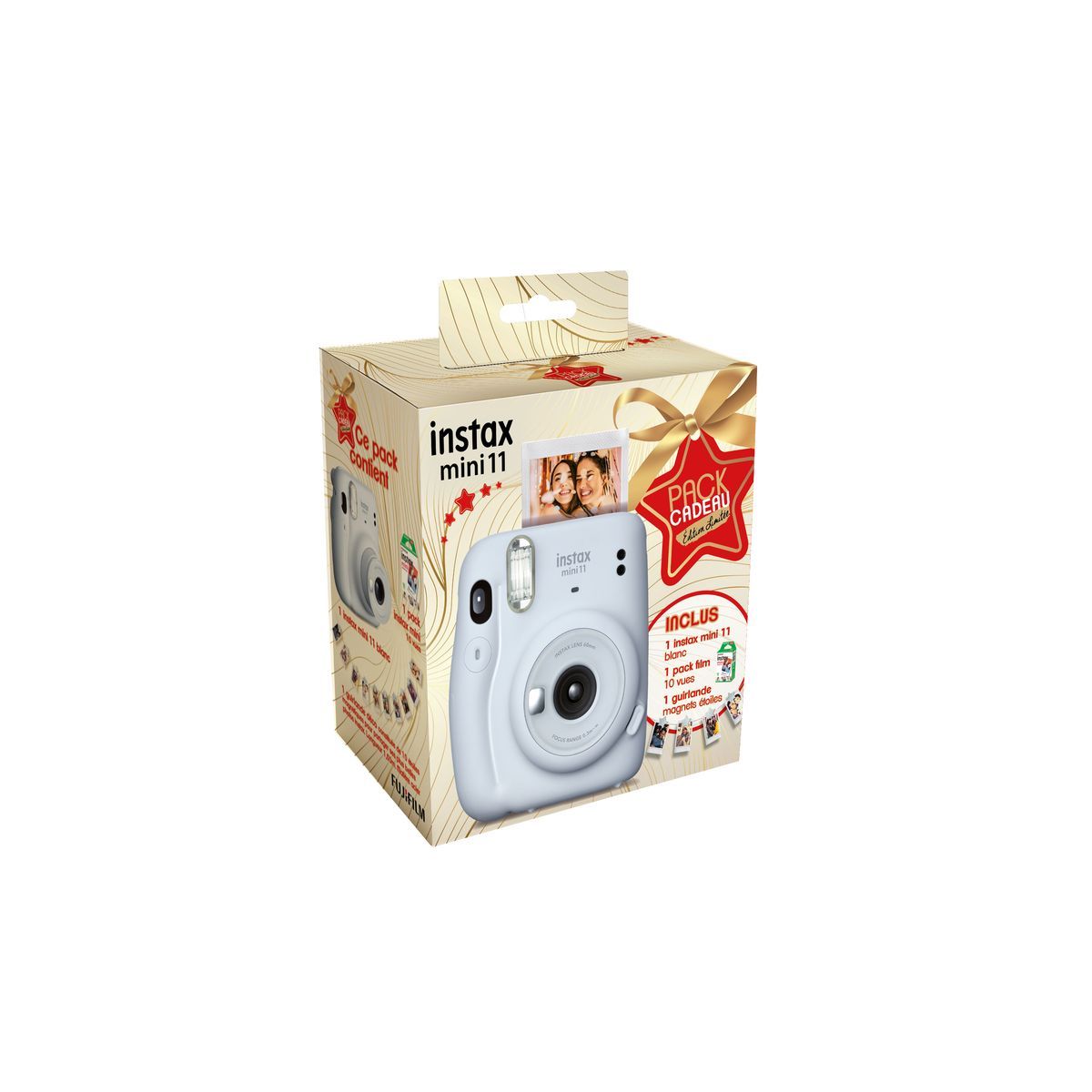 FUJIFILM Appareil photo instantané INSTAX MINI 11 PACK KDO 2020 - Blanc