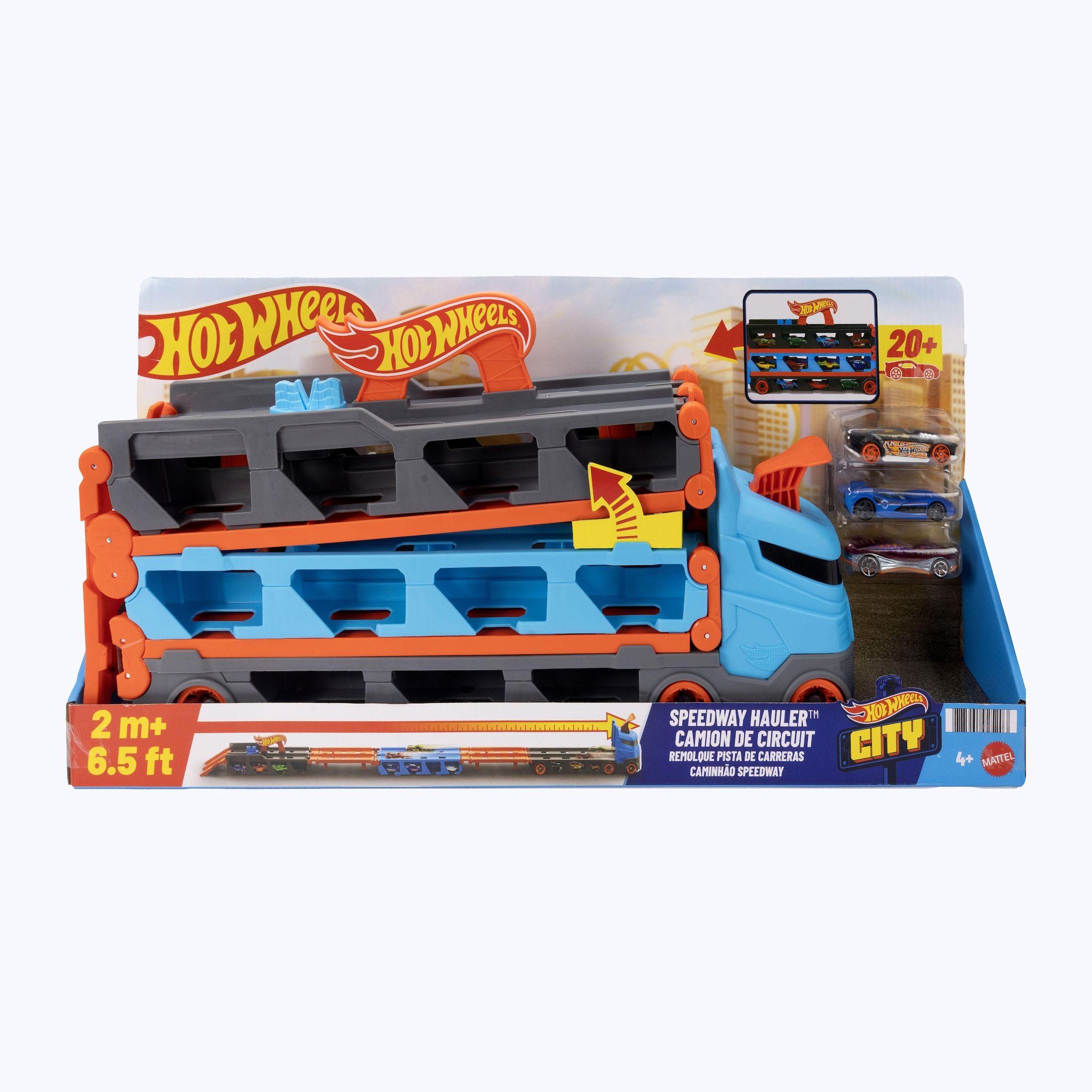 MATTEL Camion Super Transporteur extensible Hot Wheels City