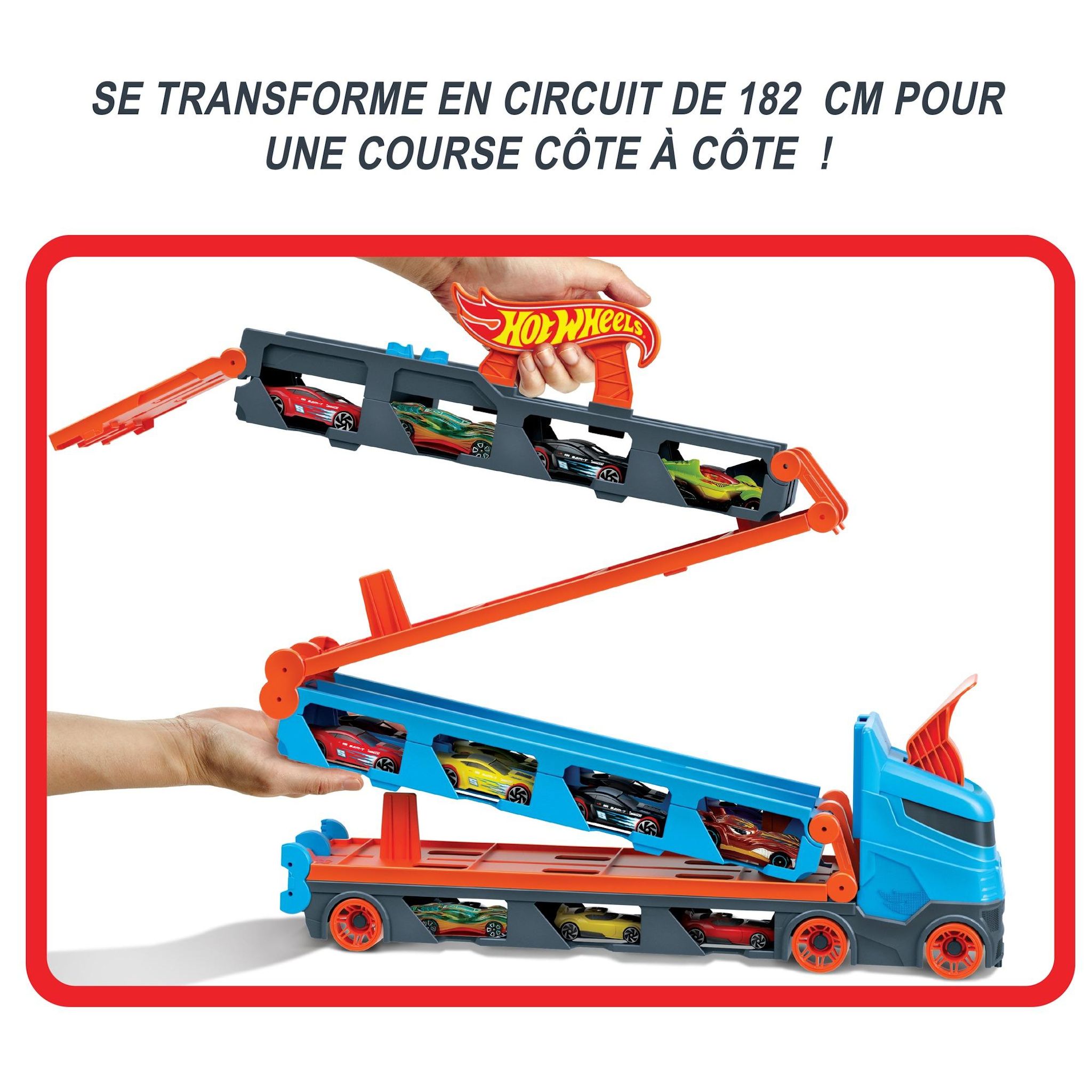 Voir la diapositive 2 : MATTEL Camion Super Transporteur extensible Hot Wheels City