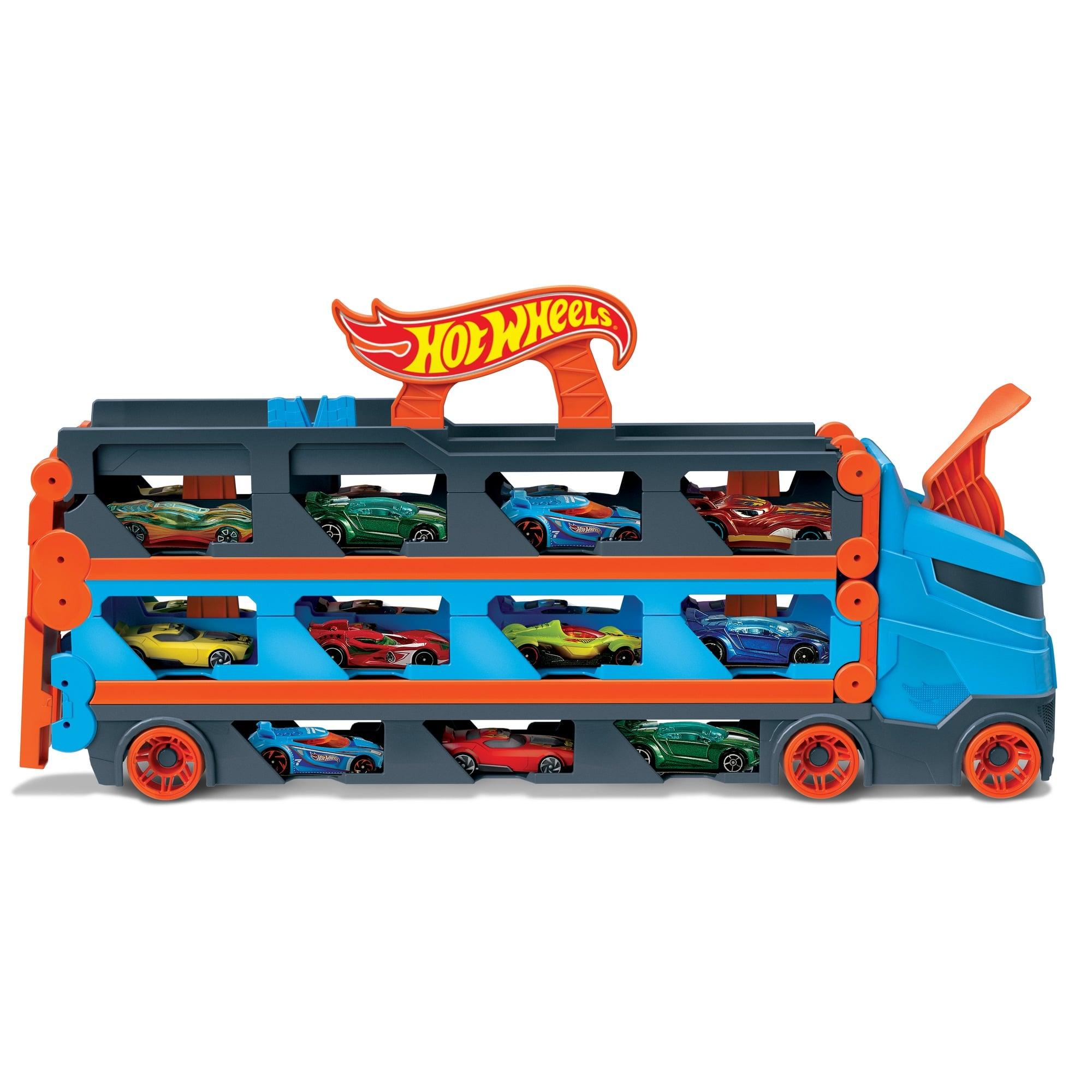 Voir la diapositive 13 : MATTEL Camion Super Transporteur extensible Hot Wheels City