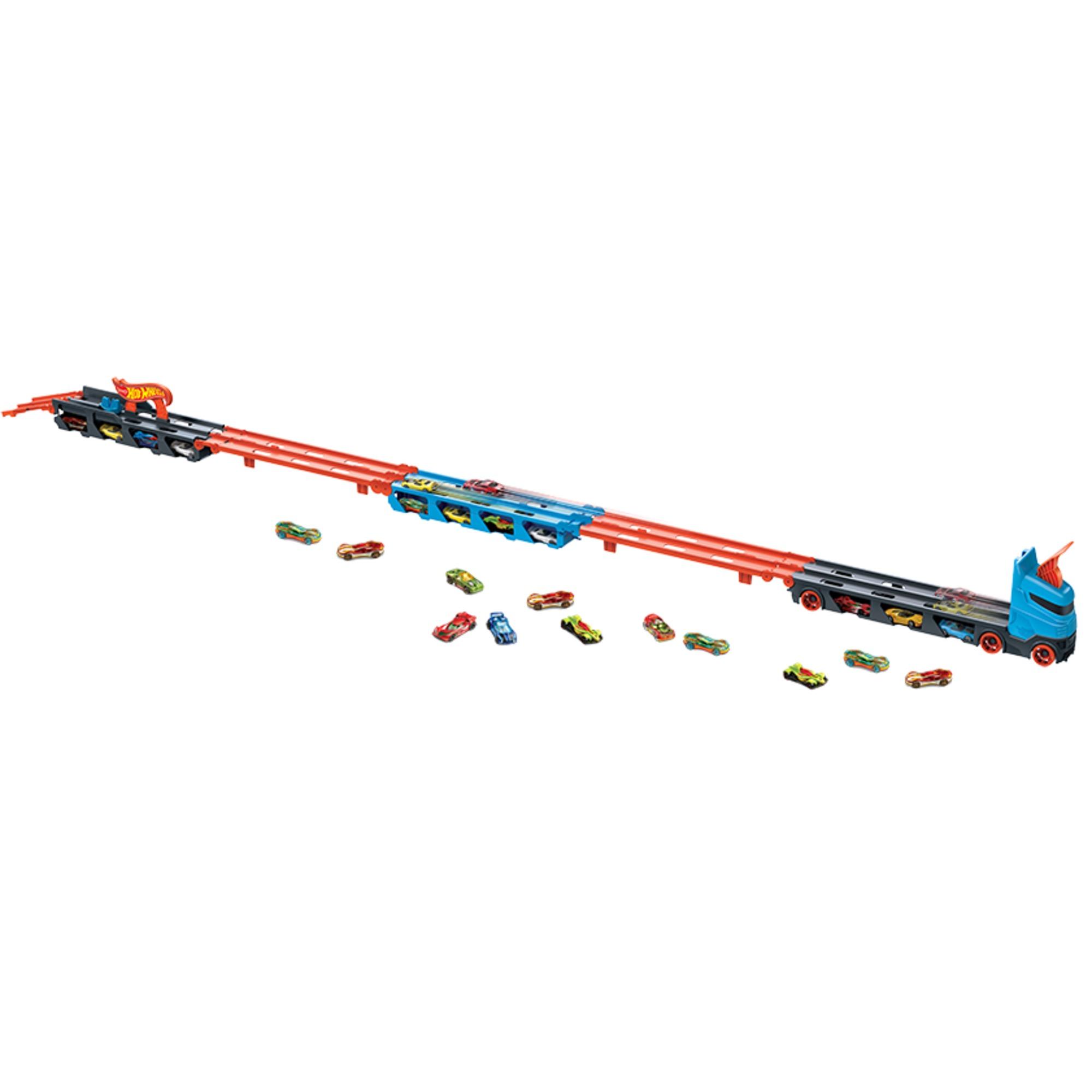 Voir la diapositive 15 : MATTEL Camion Super Transporteur extensible Hot Wheels City